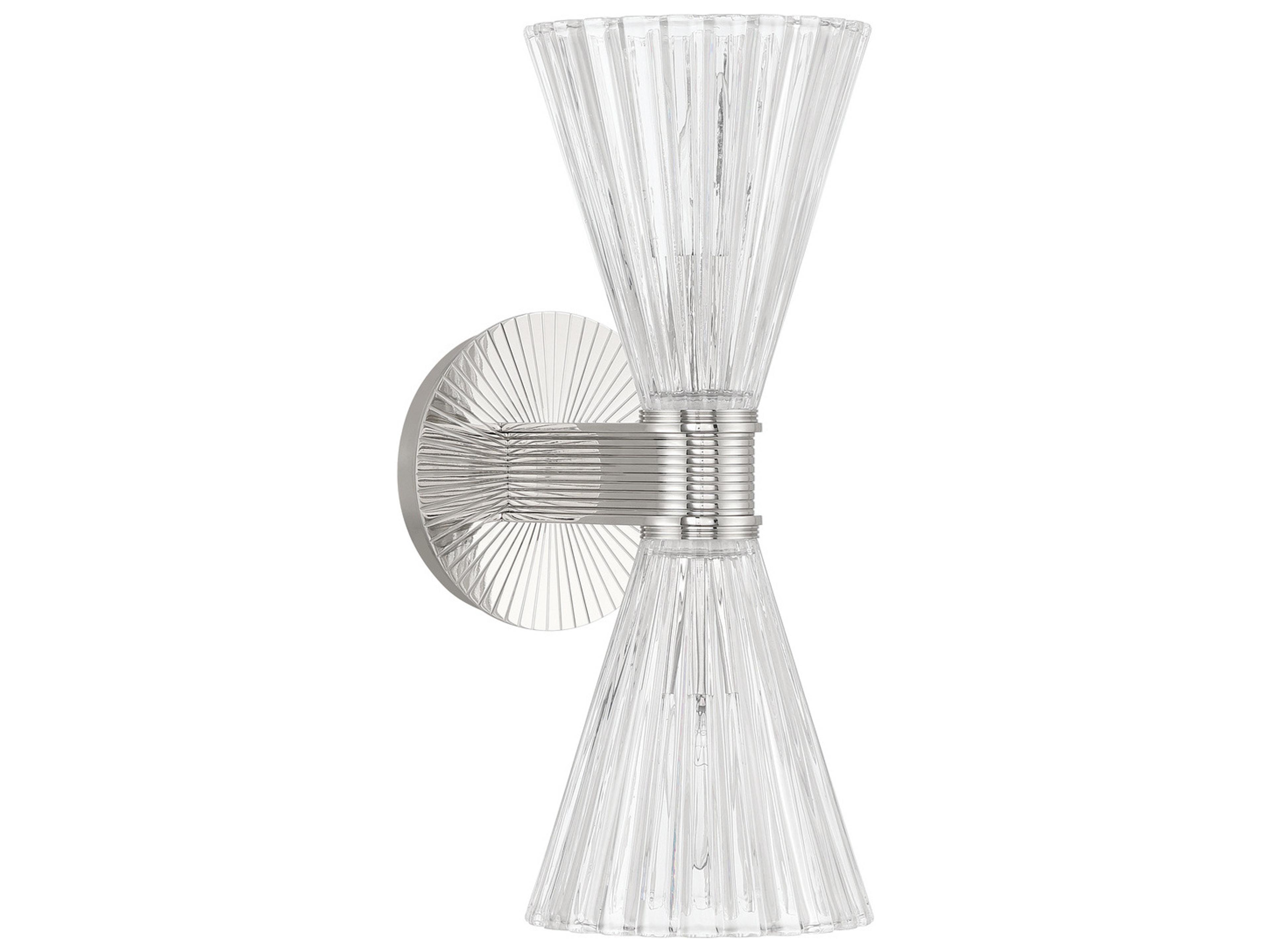 Crystorama Lotus 2-Light Silver Wall Sconce