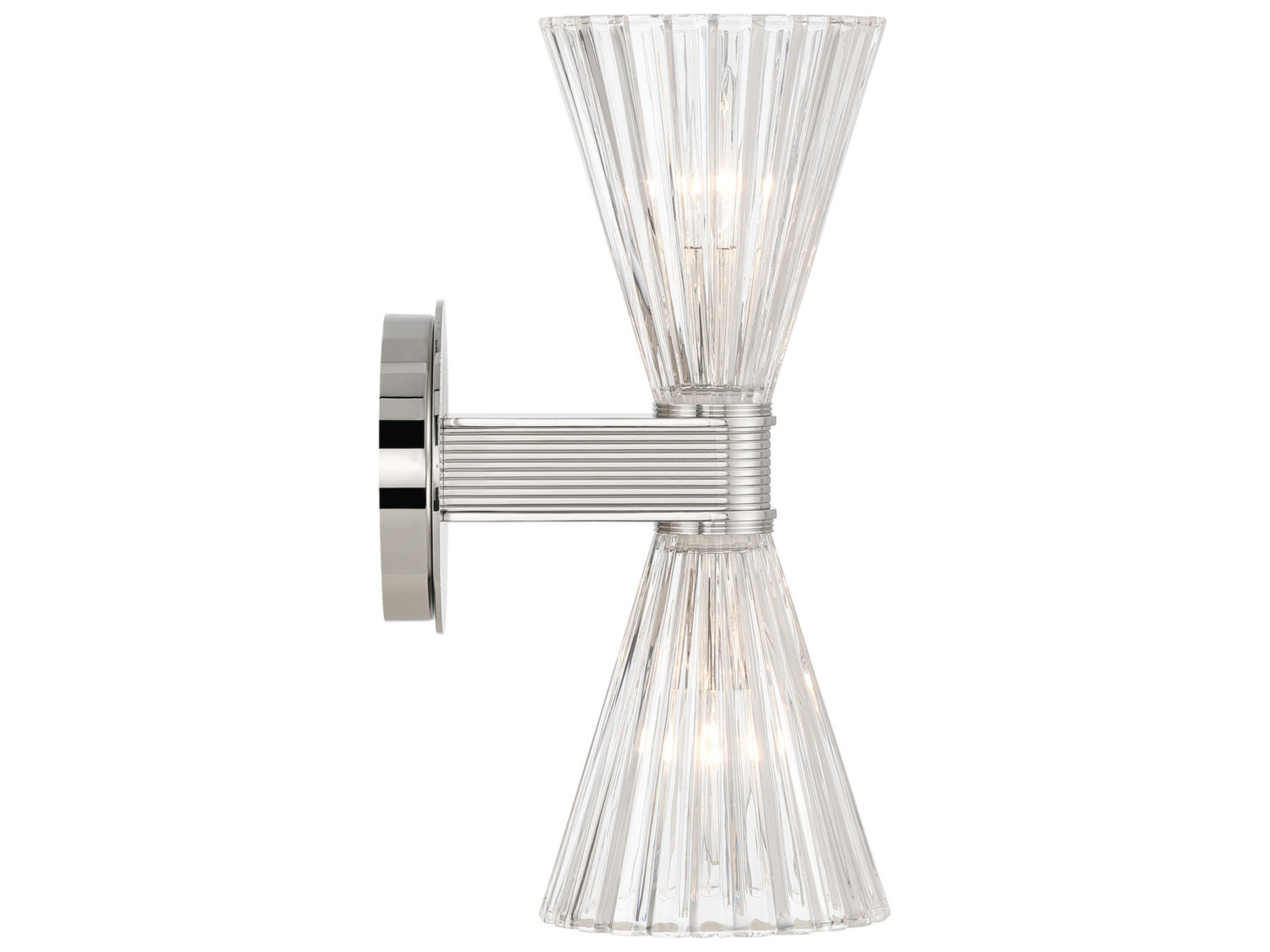 Crystorama Lotus 2-Light Silver Wall Sconce
