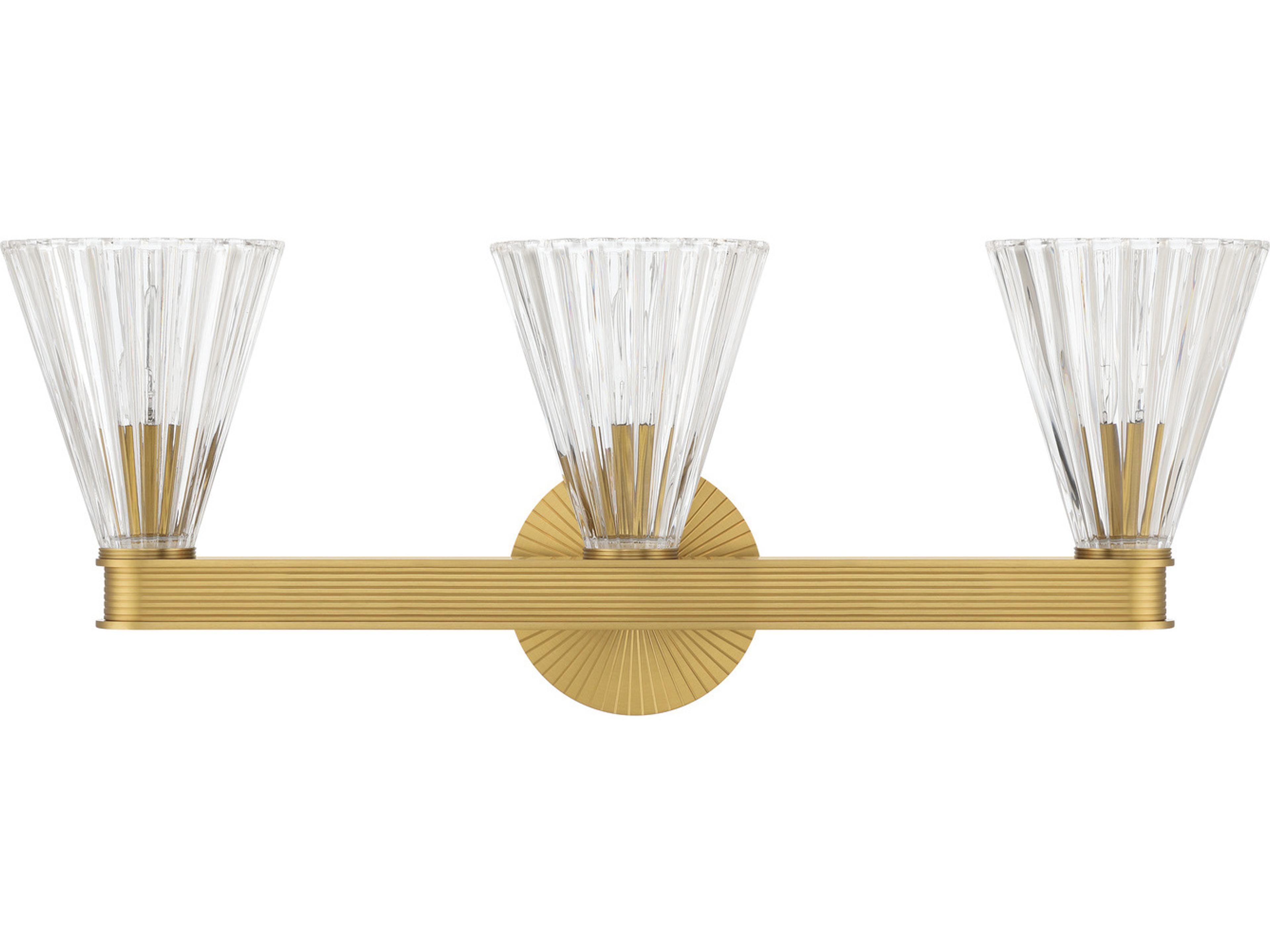 Crystorama Lotus 3-Light Gold Vanity Light