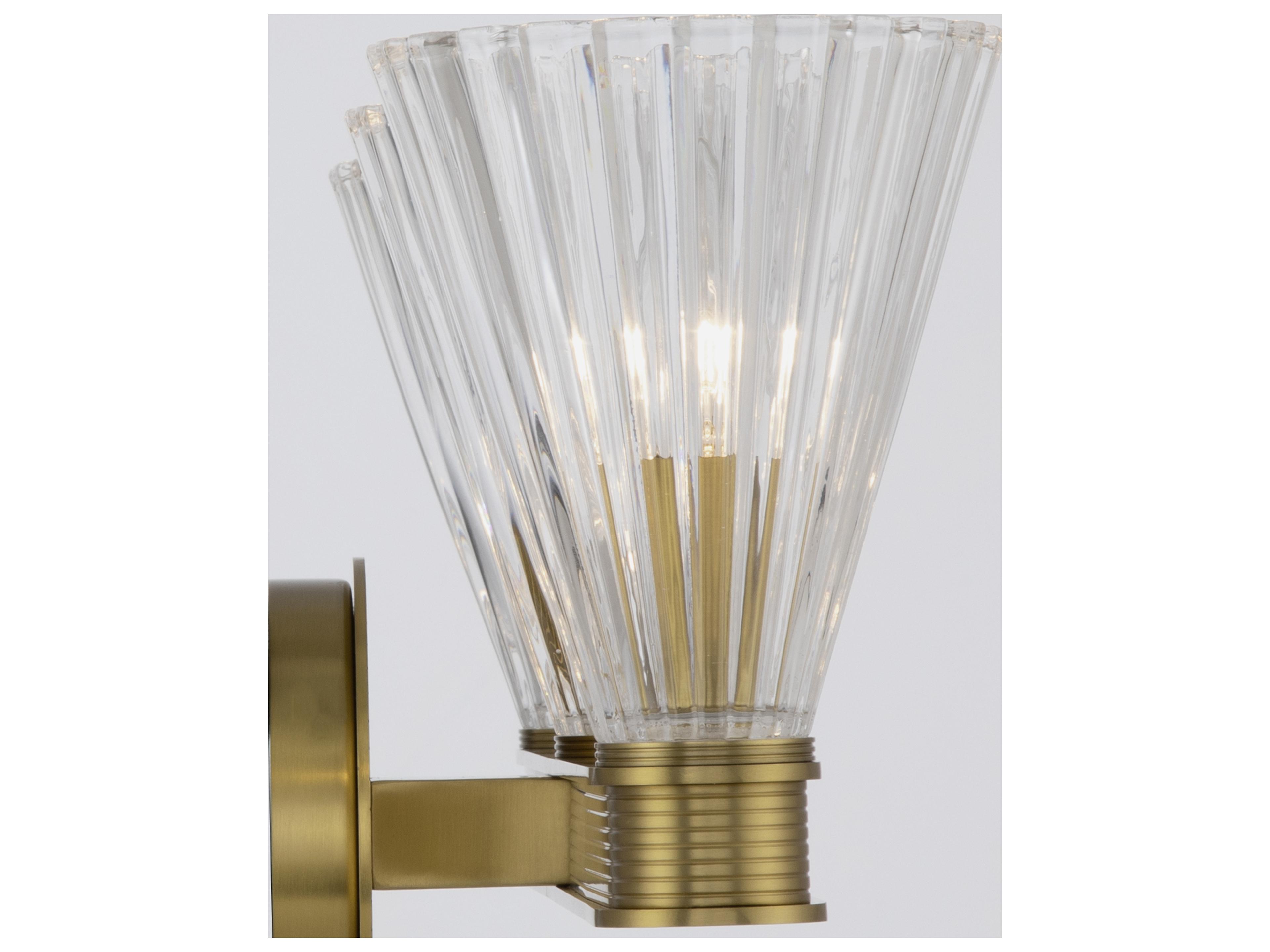 Crystorama Lotus 3-Light Gold Vanity Light