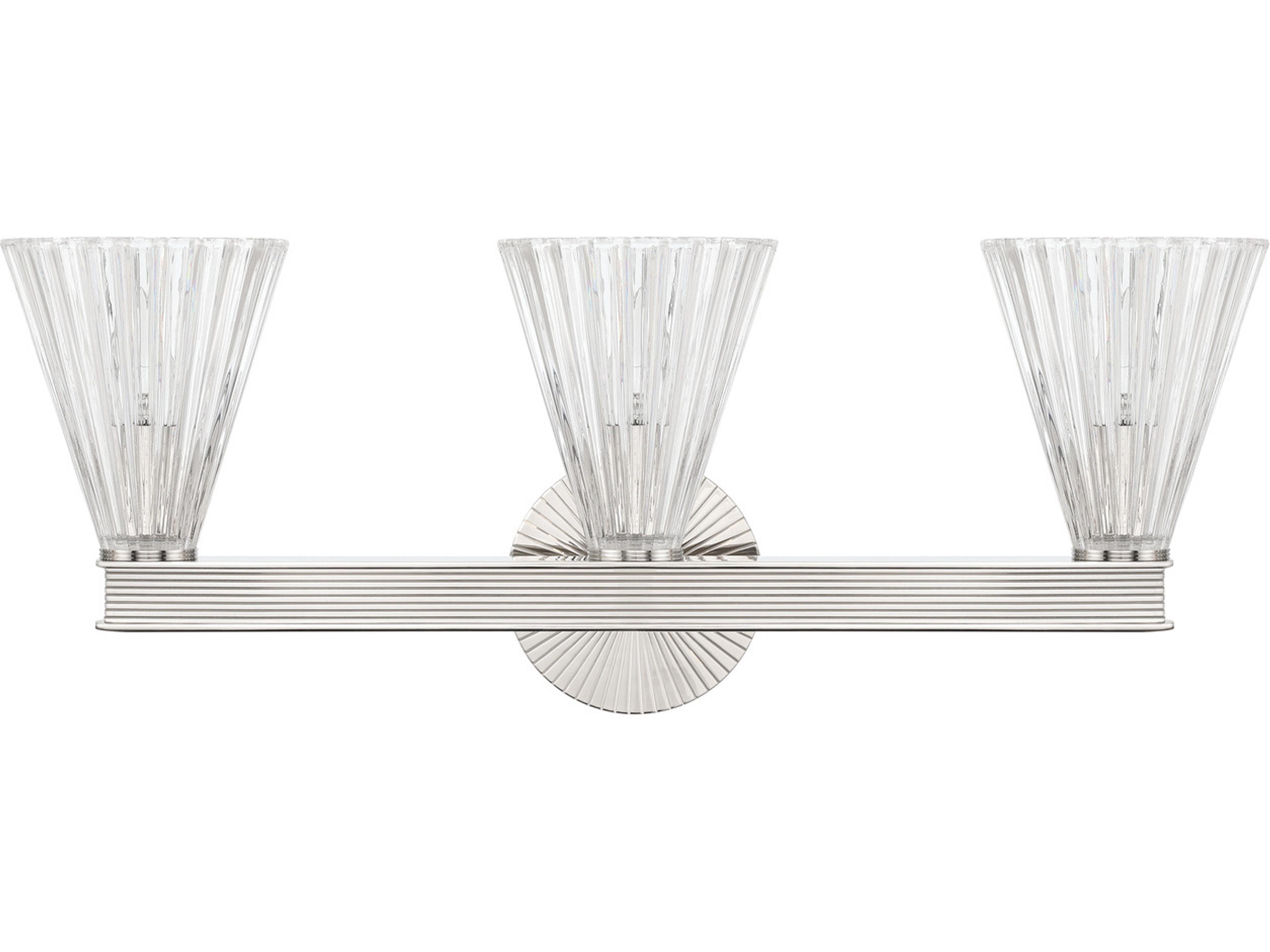 Crystorama Lotus 3-Light Silver Vanity Light