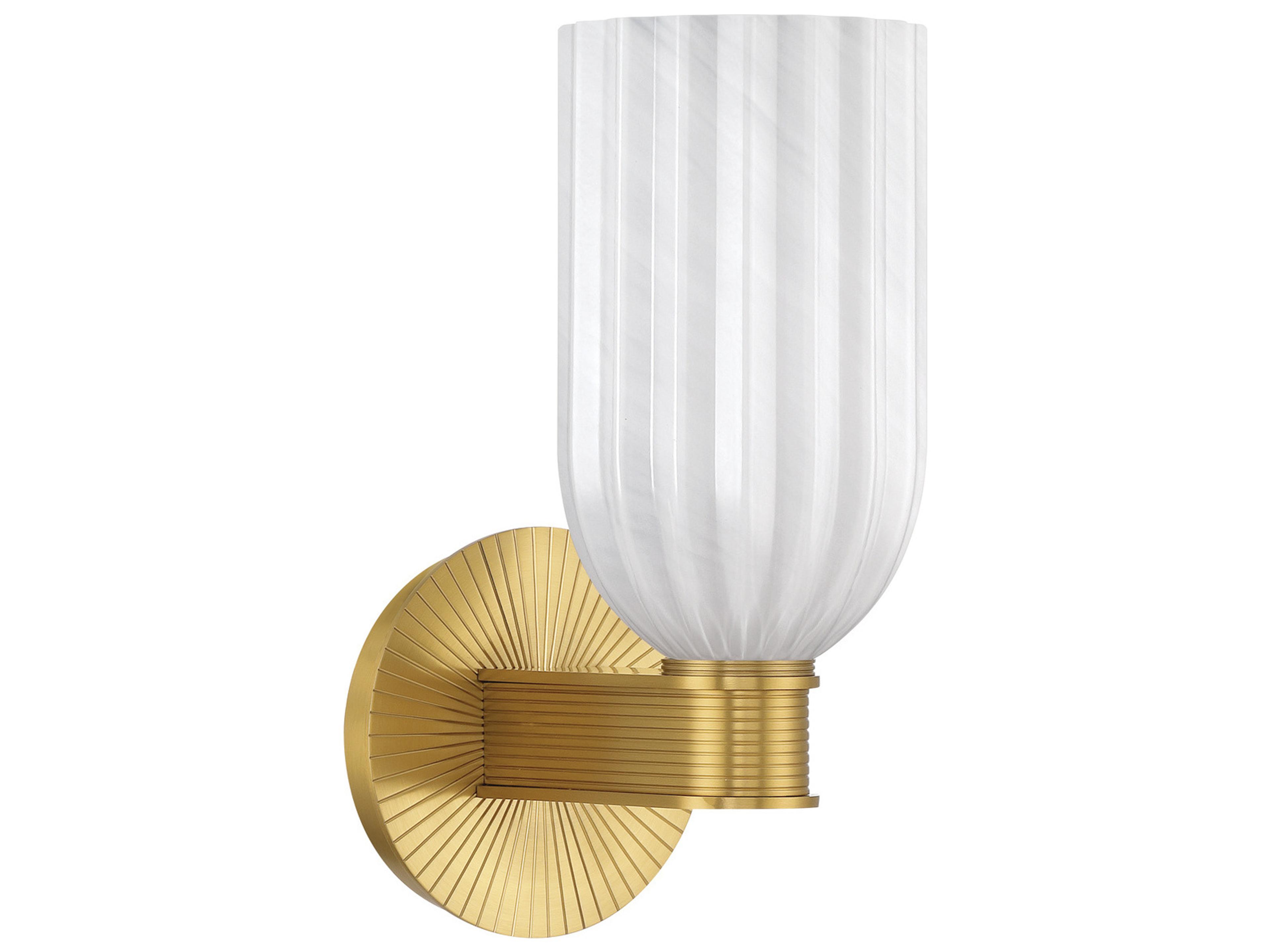 Crystorama Lotus 1-Light Gold Wall Sconce