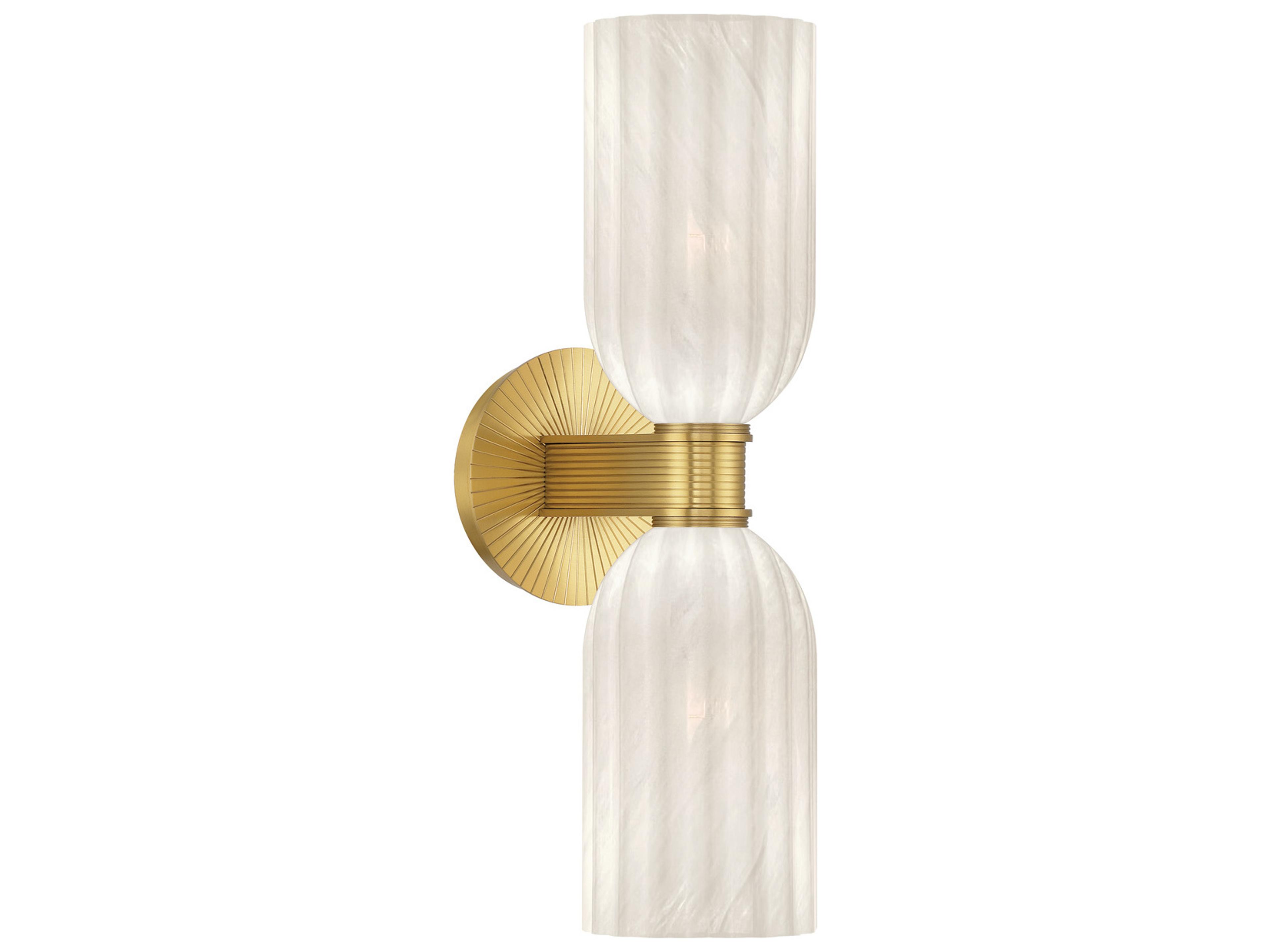 Lotus 2-Light Gold Wall Sconce