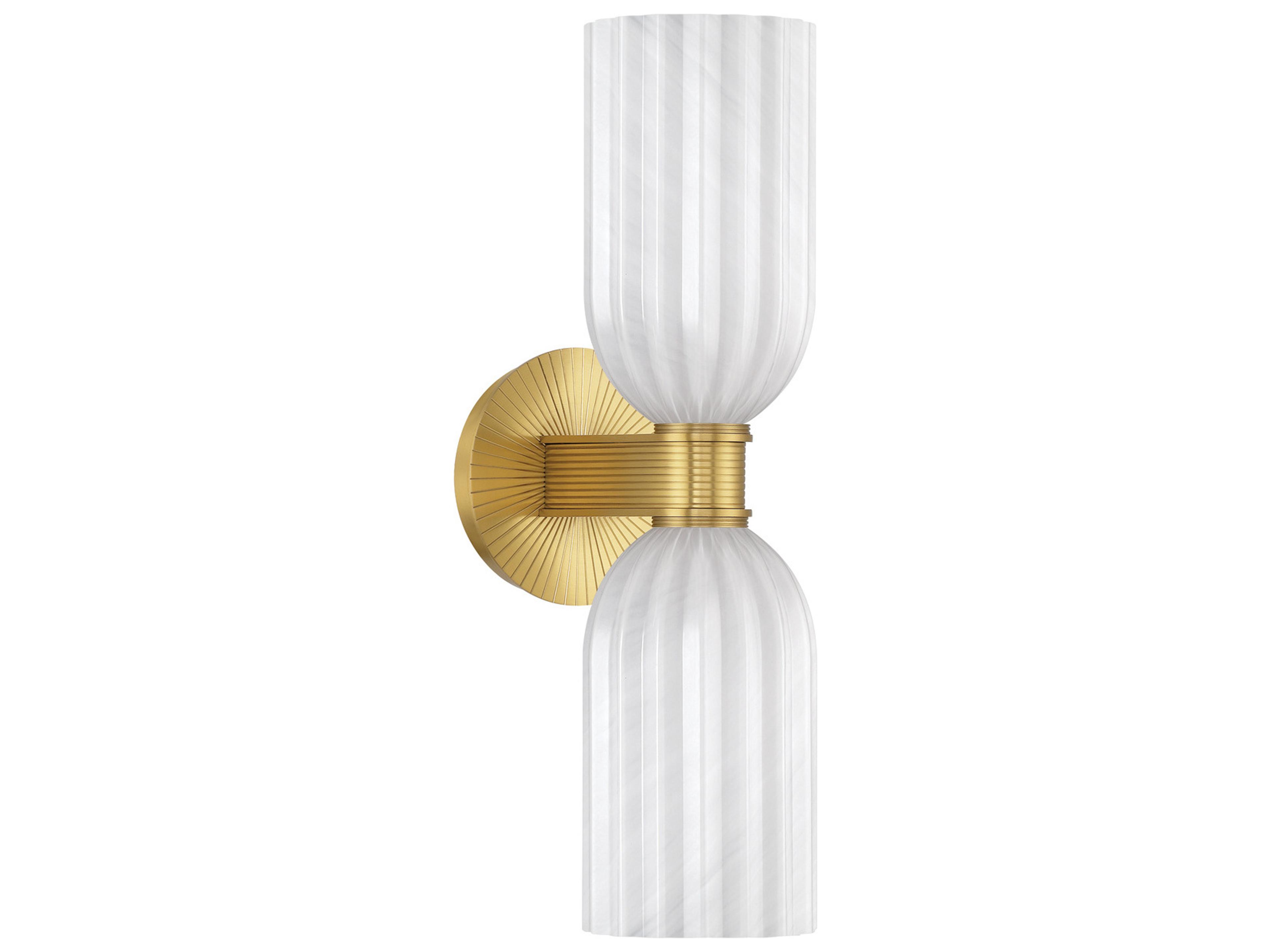 Crystorama Lotus 2-Light Gold Wall Sconce