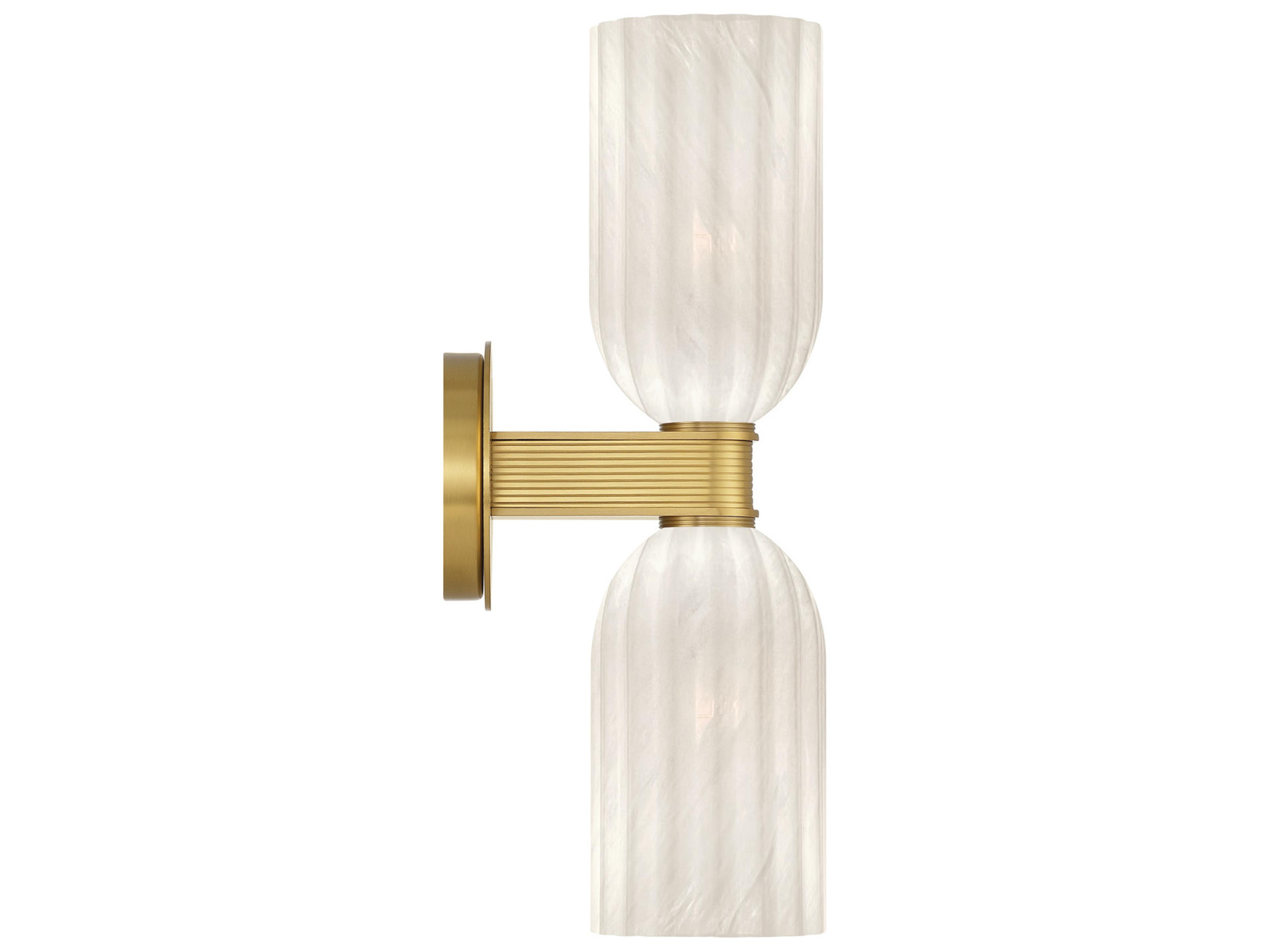 Crystorama Lotus 2-Light Gold Wall Sconce