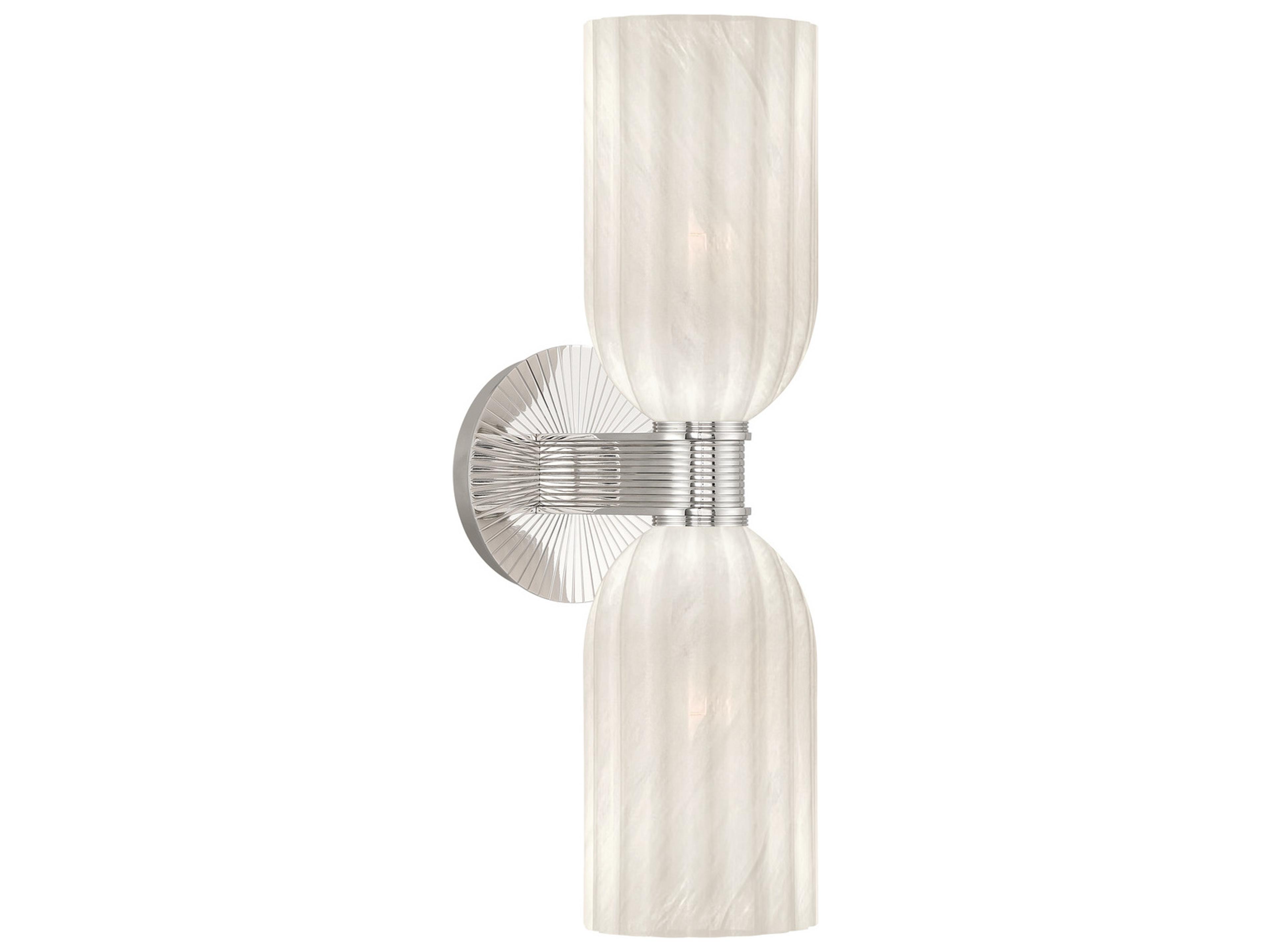 Lotus 2-Light Silver Wall Sconce