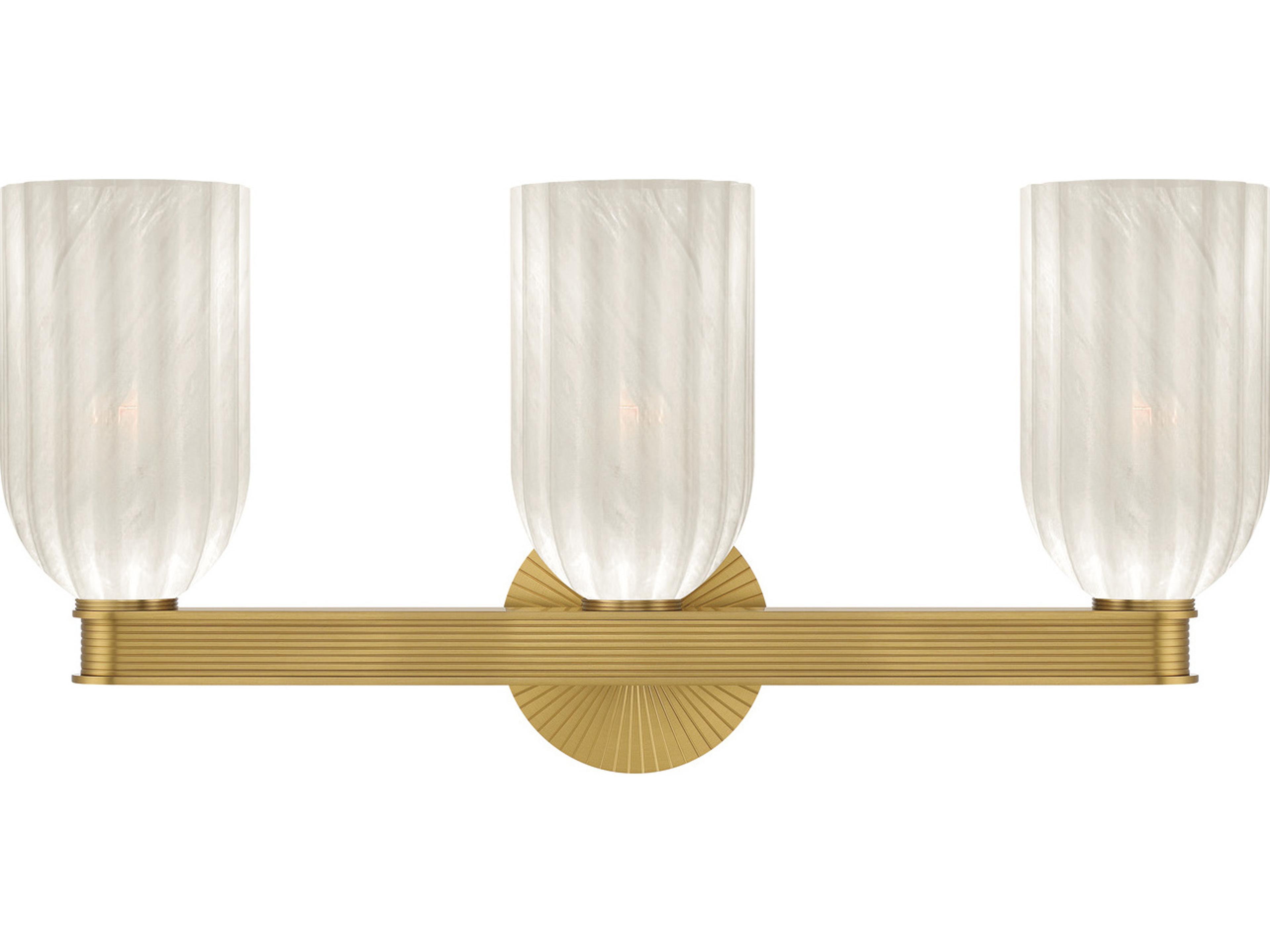 Lotus 3-Light Gold Vanity Light
