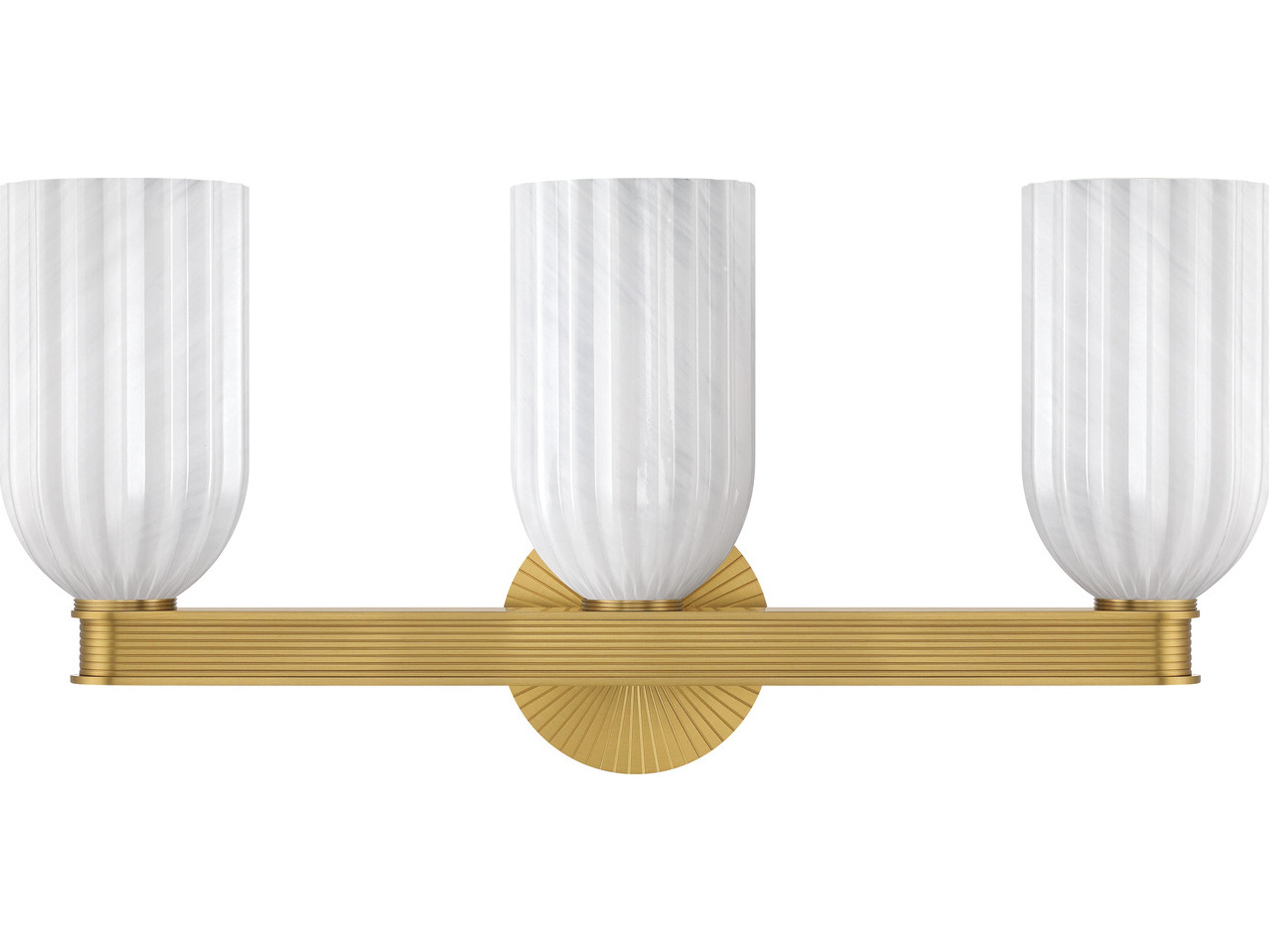 Crystorama Lotus 3-Light Gold Vanity Light
