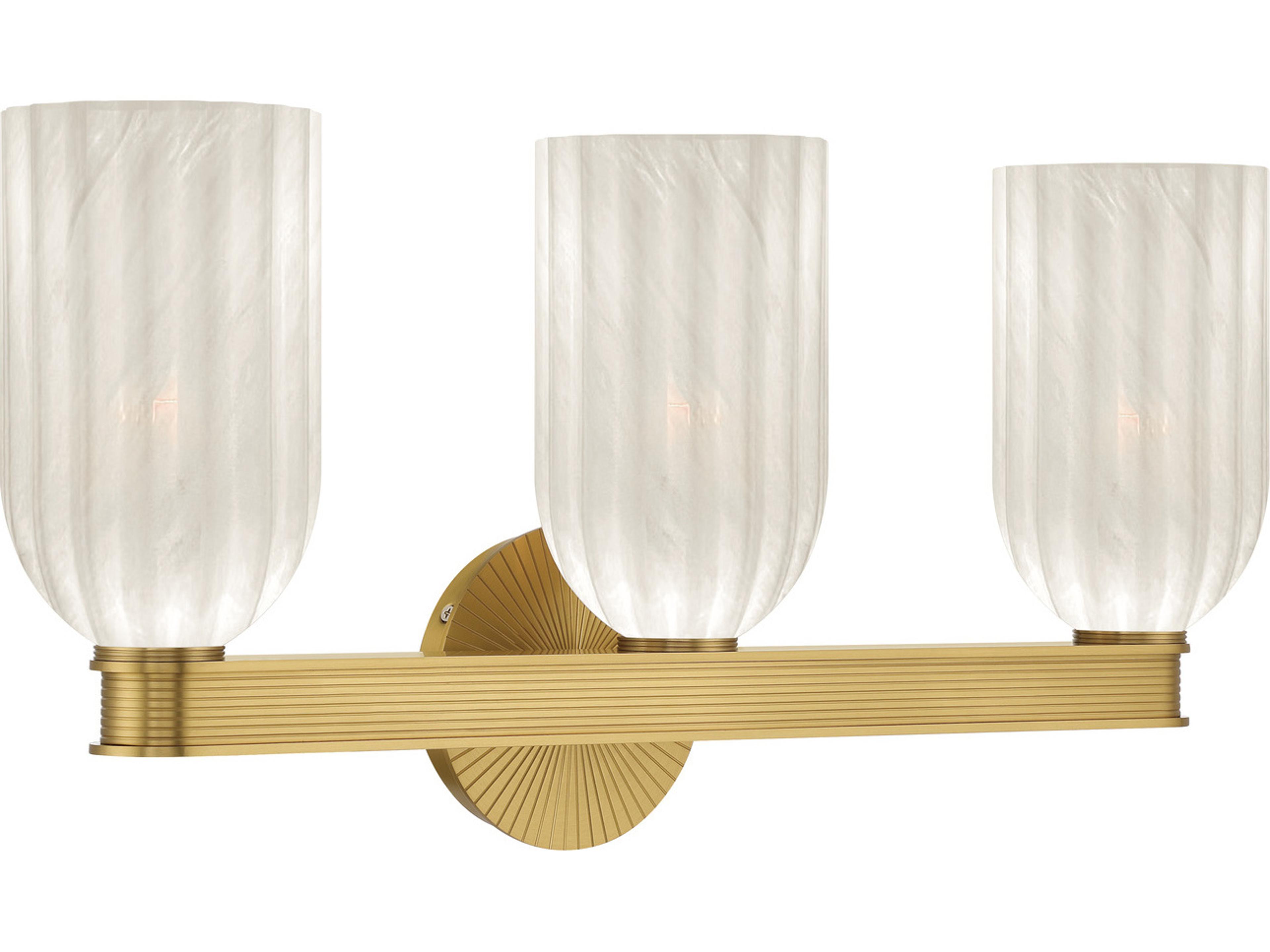 Crystorama Lotus 3-Light Gold Vanity Light