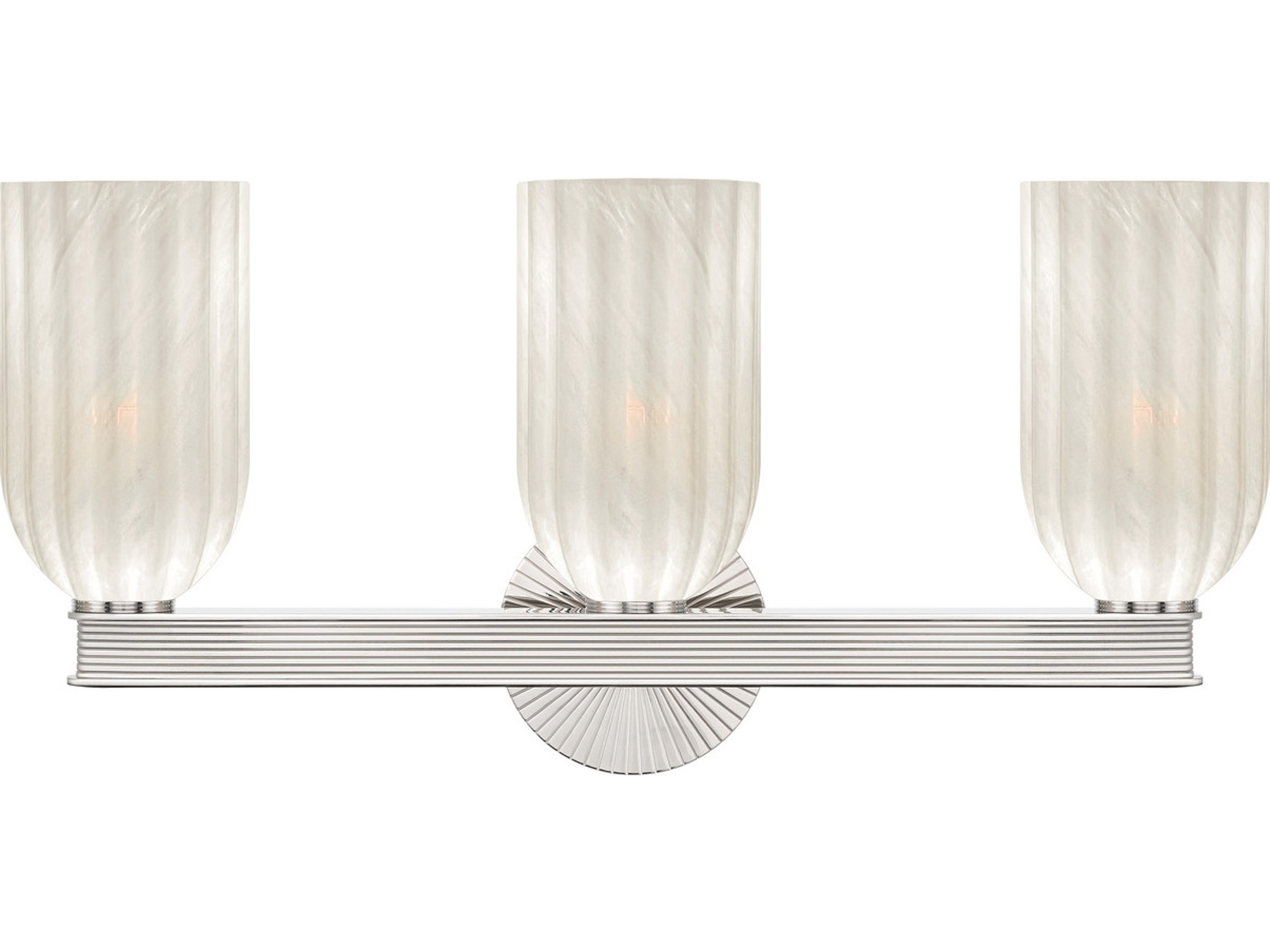 Lotus 3-Light Silver Vanity Light