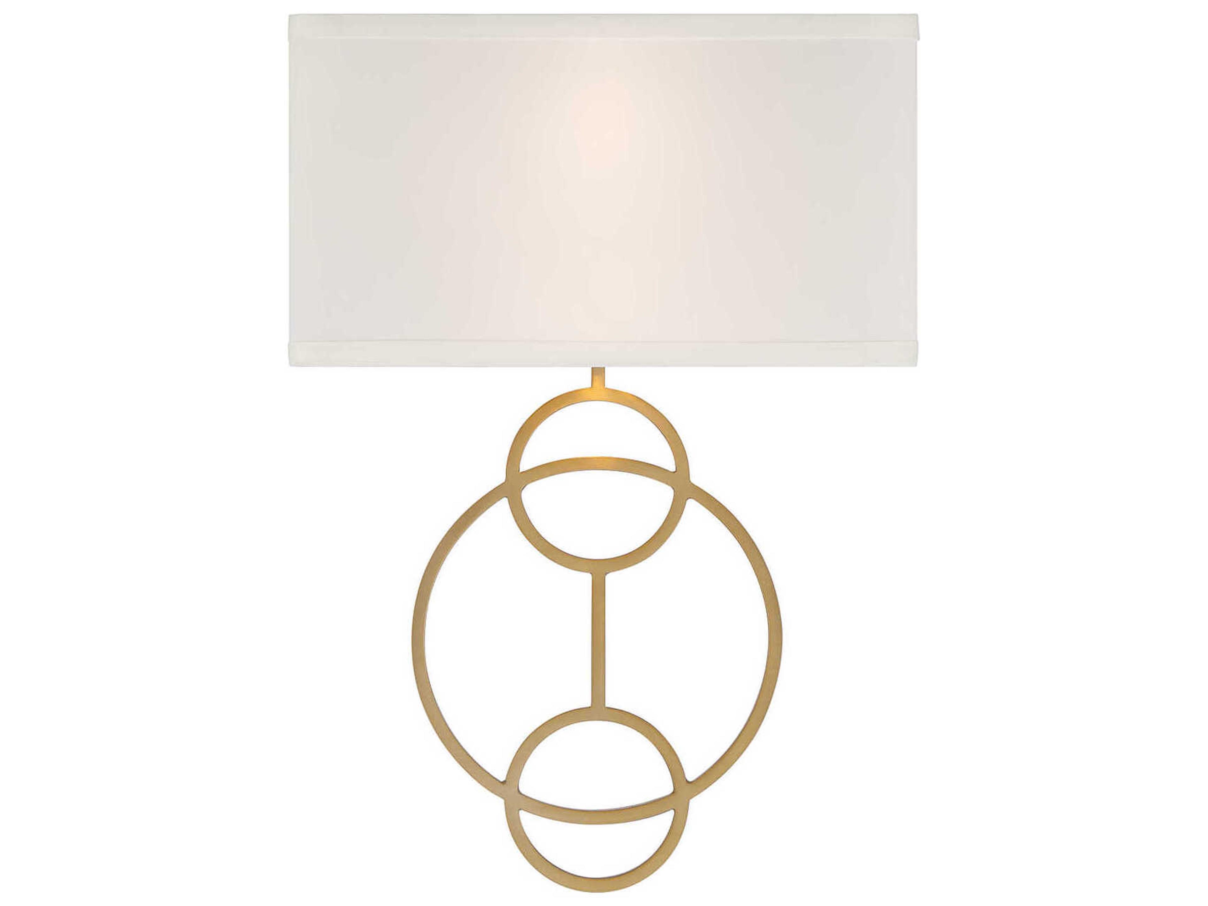 Laurel 2-Light Vibrant Gold White Wall Sconce