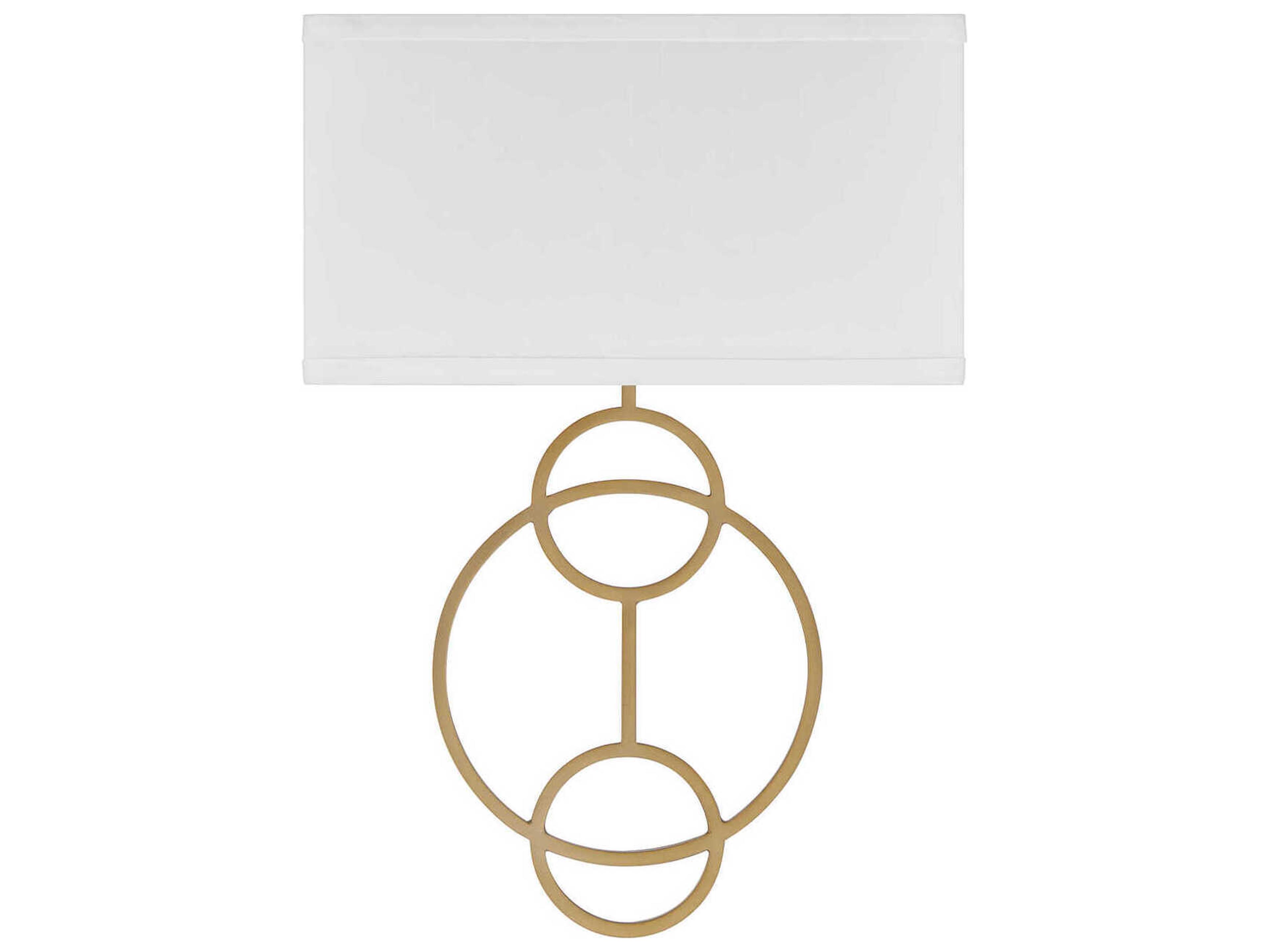 Crystorama Laurel 2-Light Vibrant Gold White Wall Sconce
