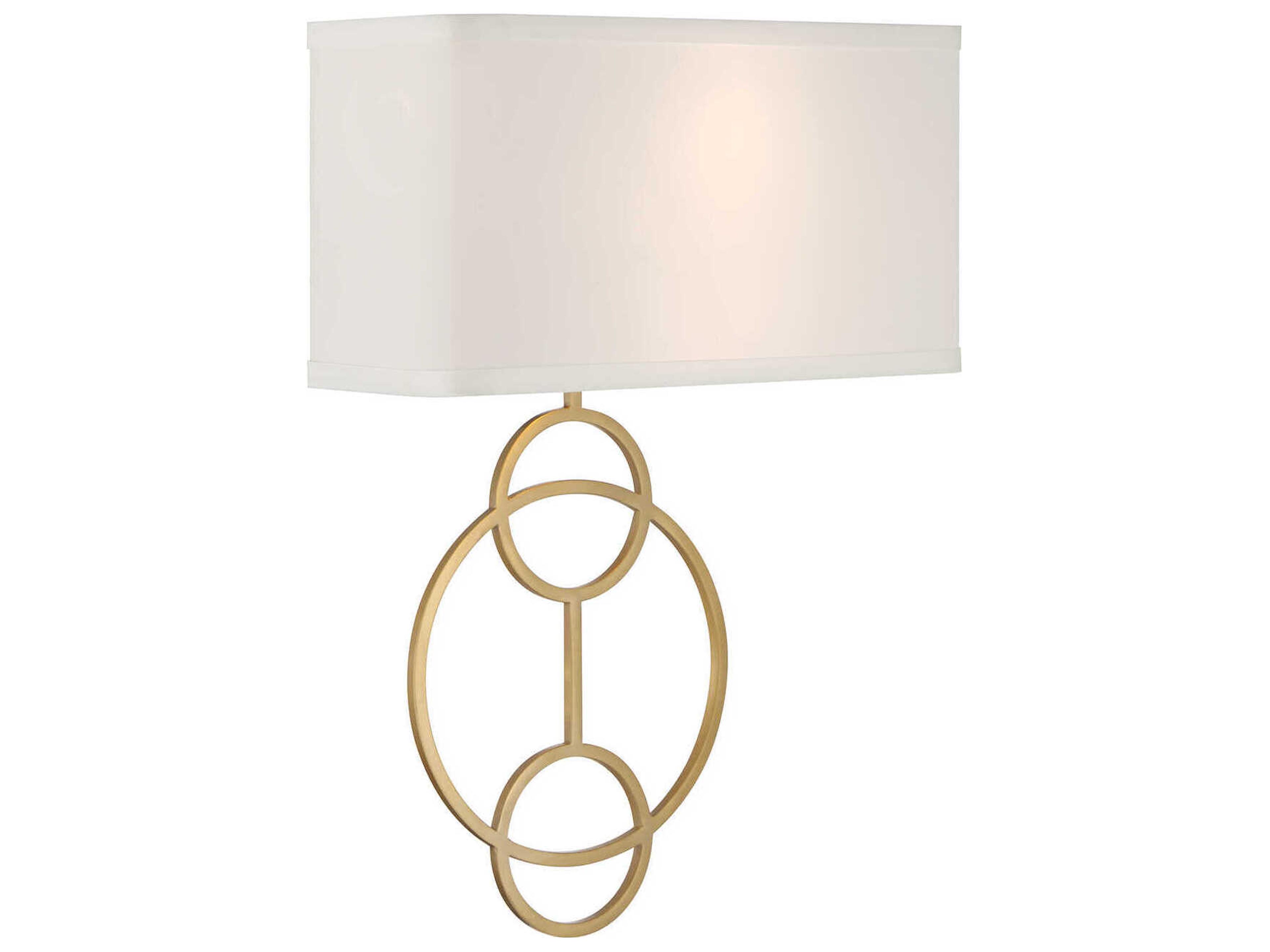 Crystorama Laurel 2-Light Vibrant Gold White Wall Sconce