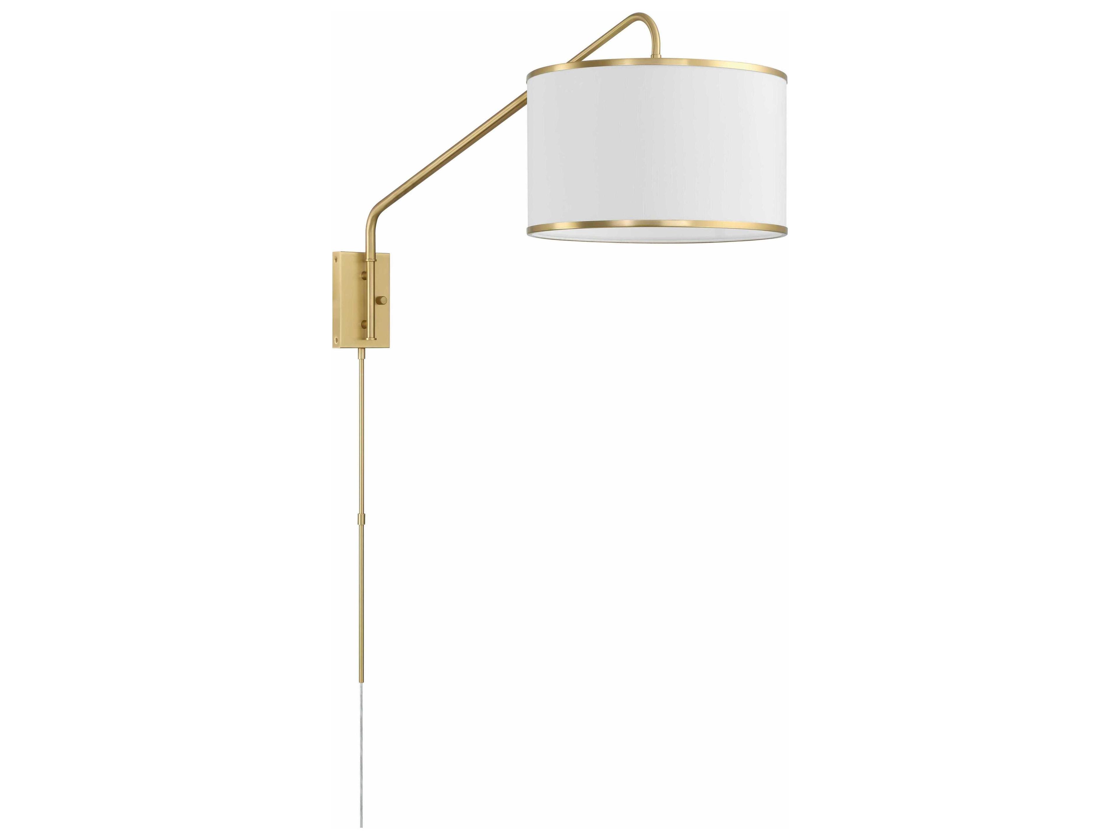 Crystorama Mallory 1-Light Soft Brass Swing Wall Sconce