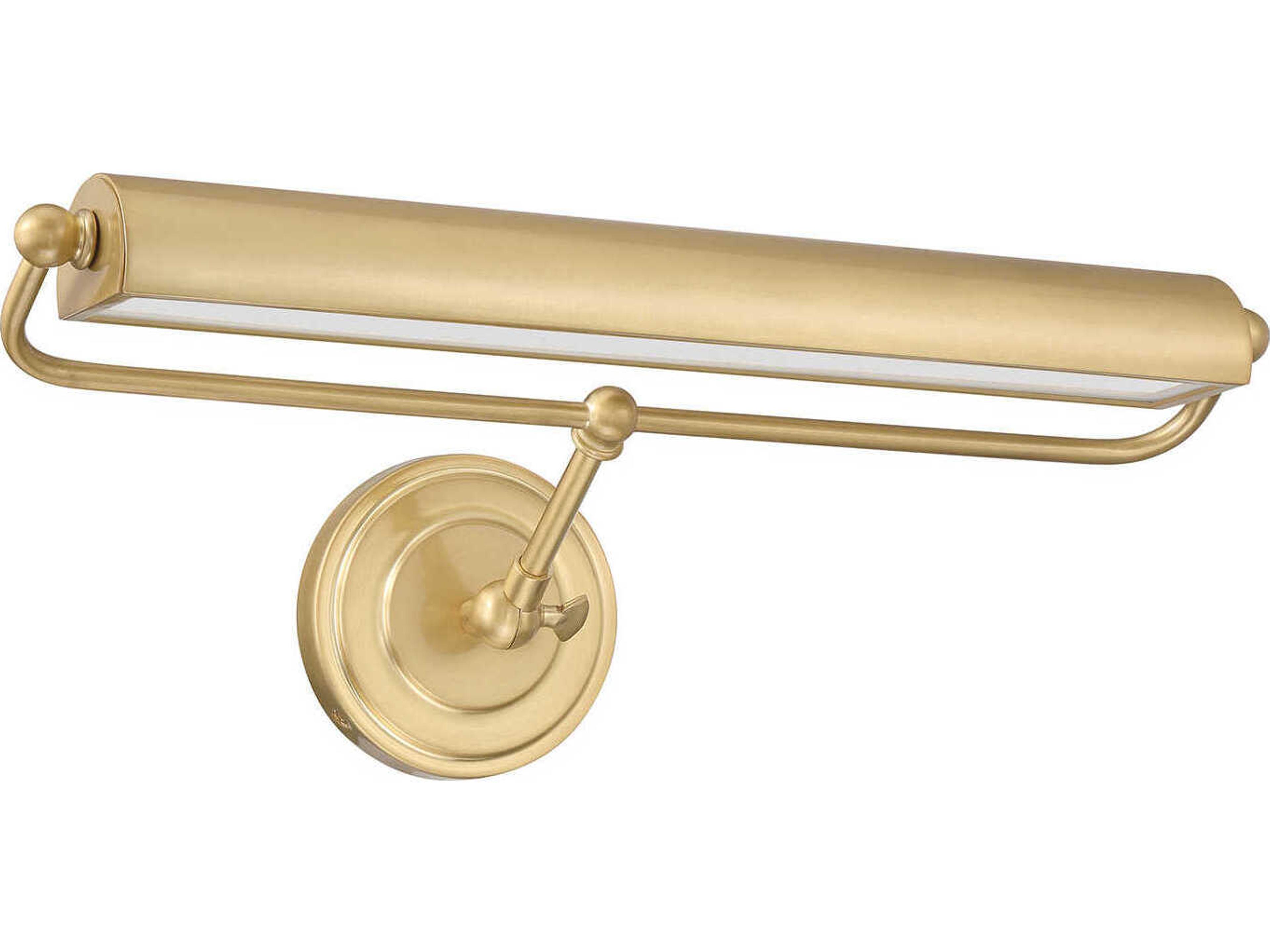 Crystorama Miller Tall 1-Light Aged Brass Picture Light