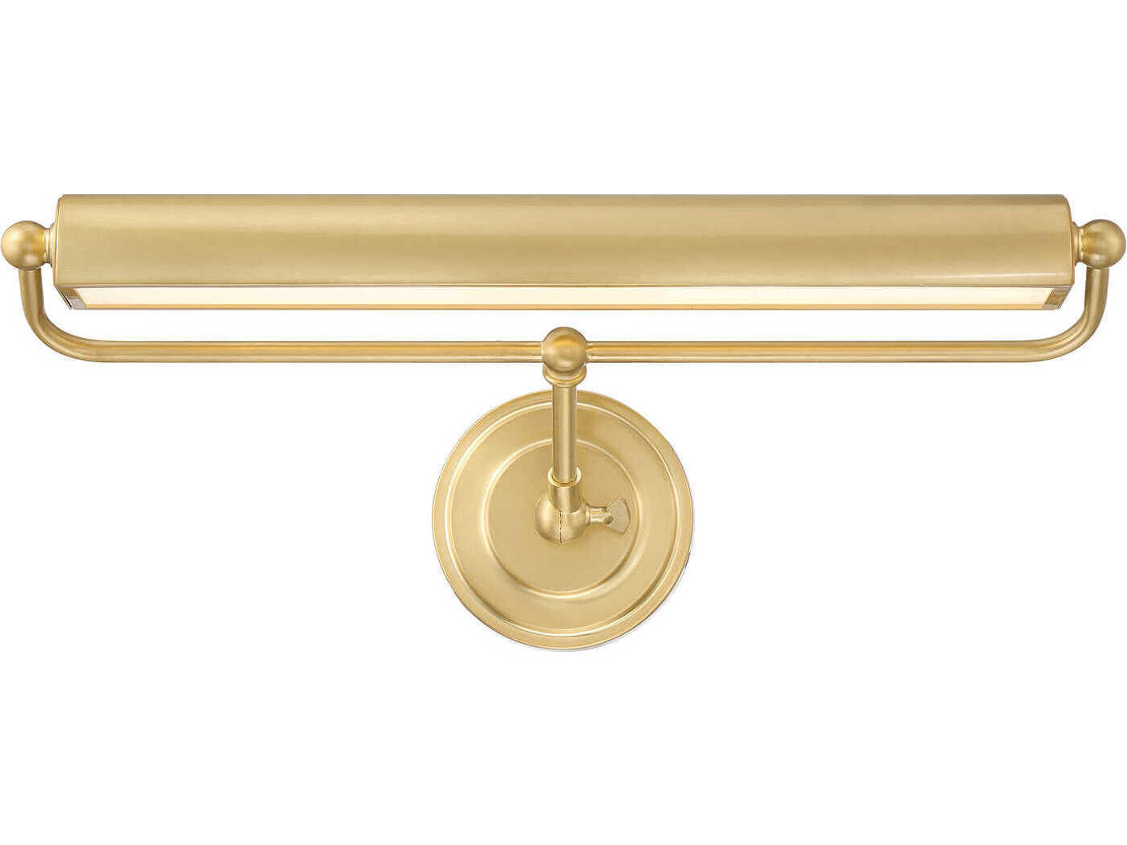 Crystorama Miller Tall 1-Light Aged Brass Picture Light