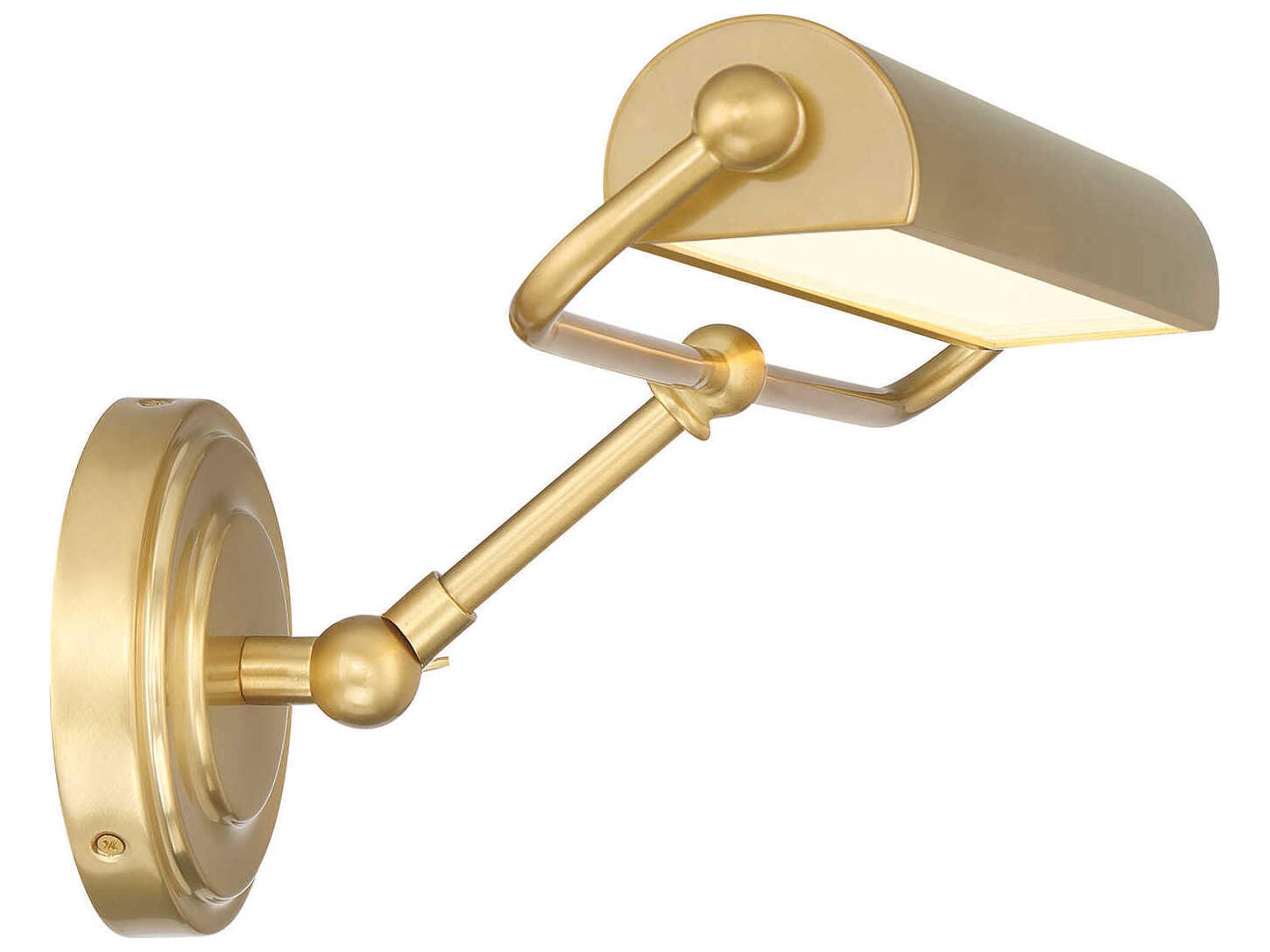 Crystorama Miller Tall 1-Light Aged Brass Picture Light