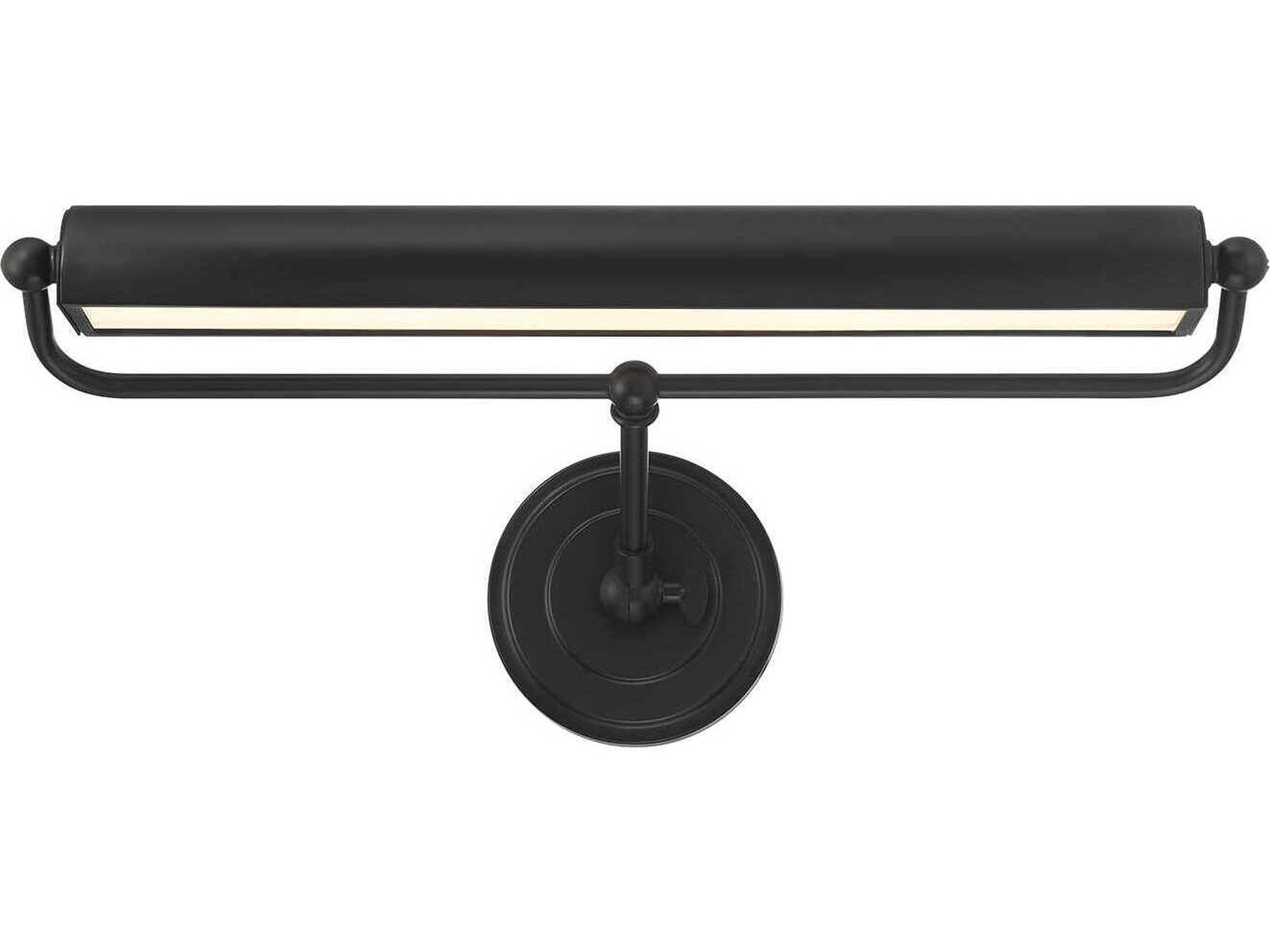 Crystorama Miller Tall 1-Light Matte Black Picture Light