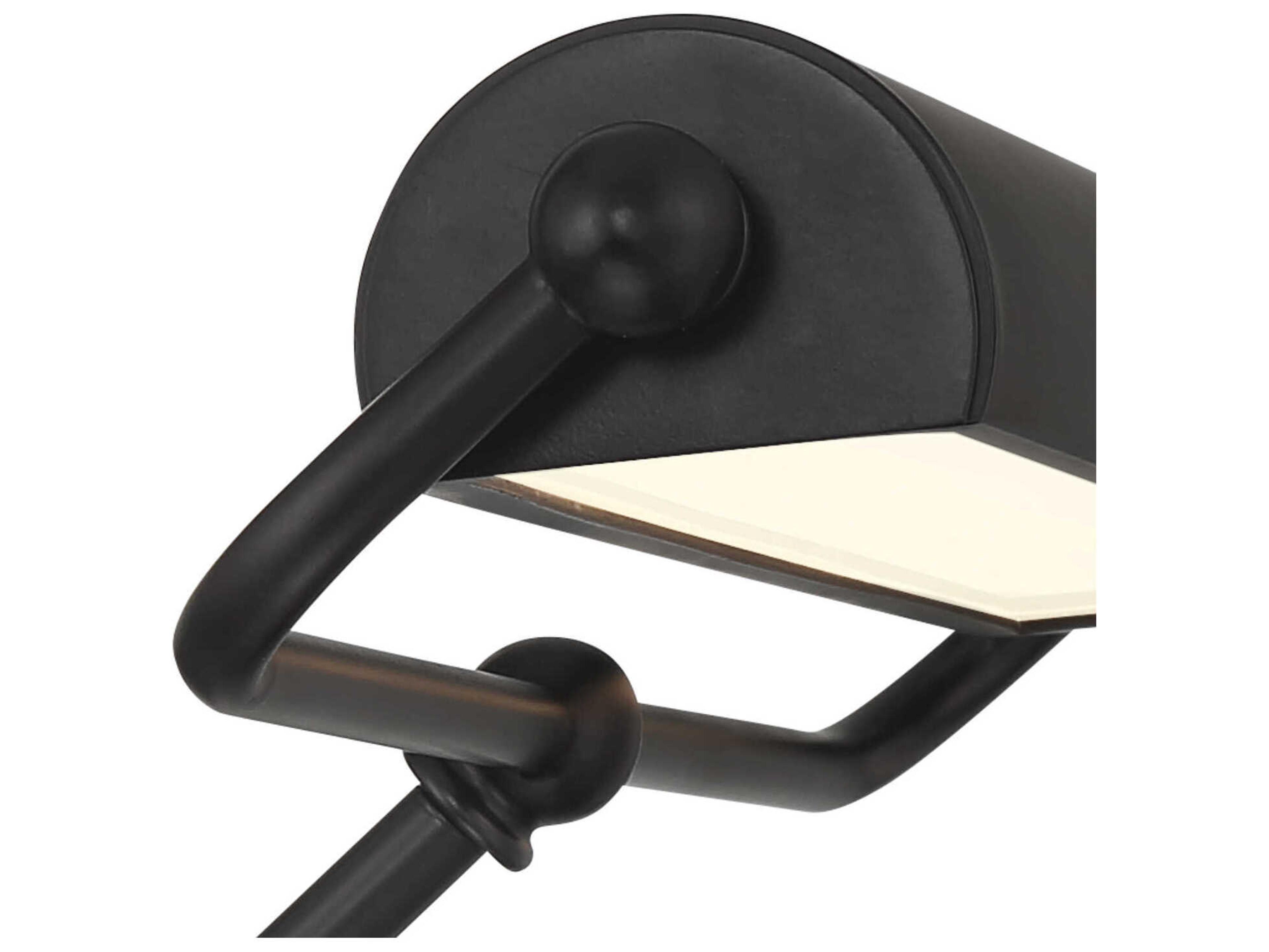 Crystorama Miller Tall 1-Light Matte Black Picture Light