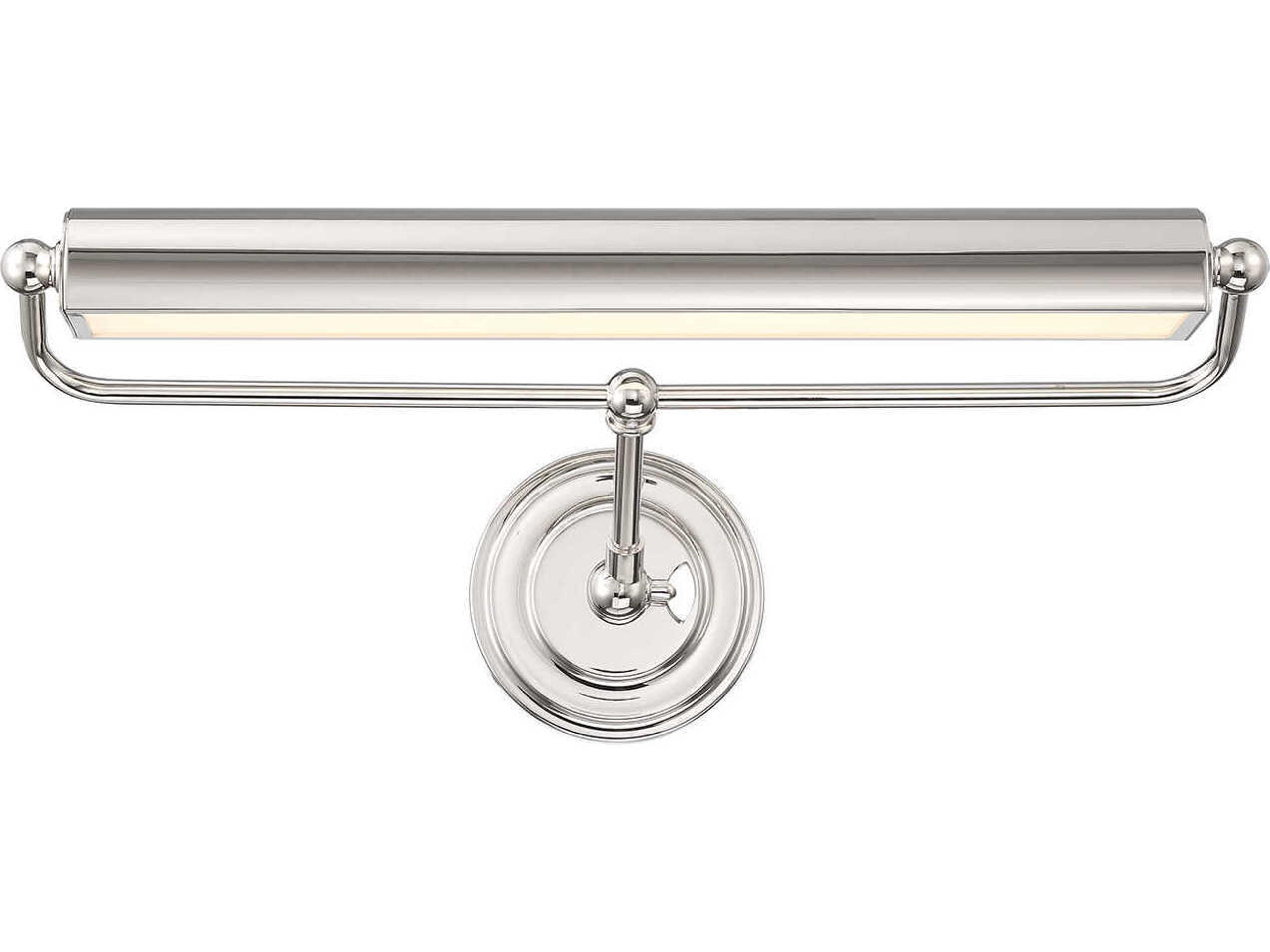 Crystorama Miller Tall 1-Light Polished Nickel Picture Light