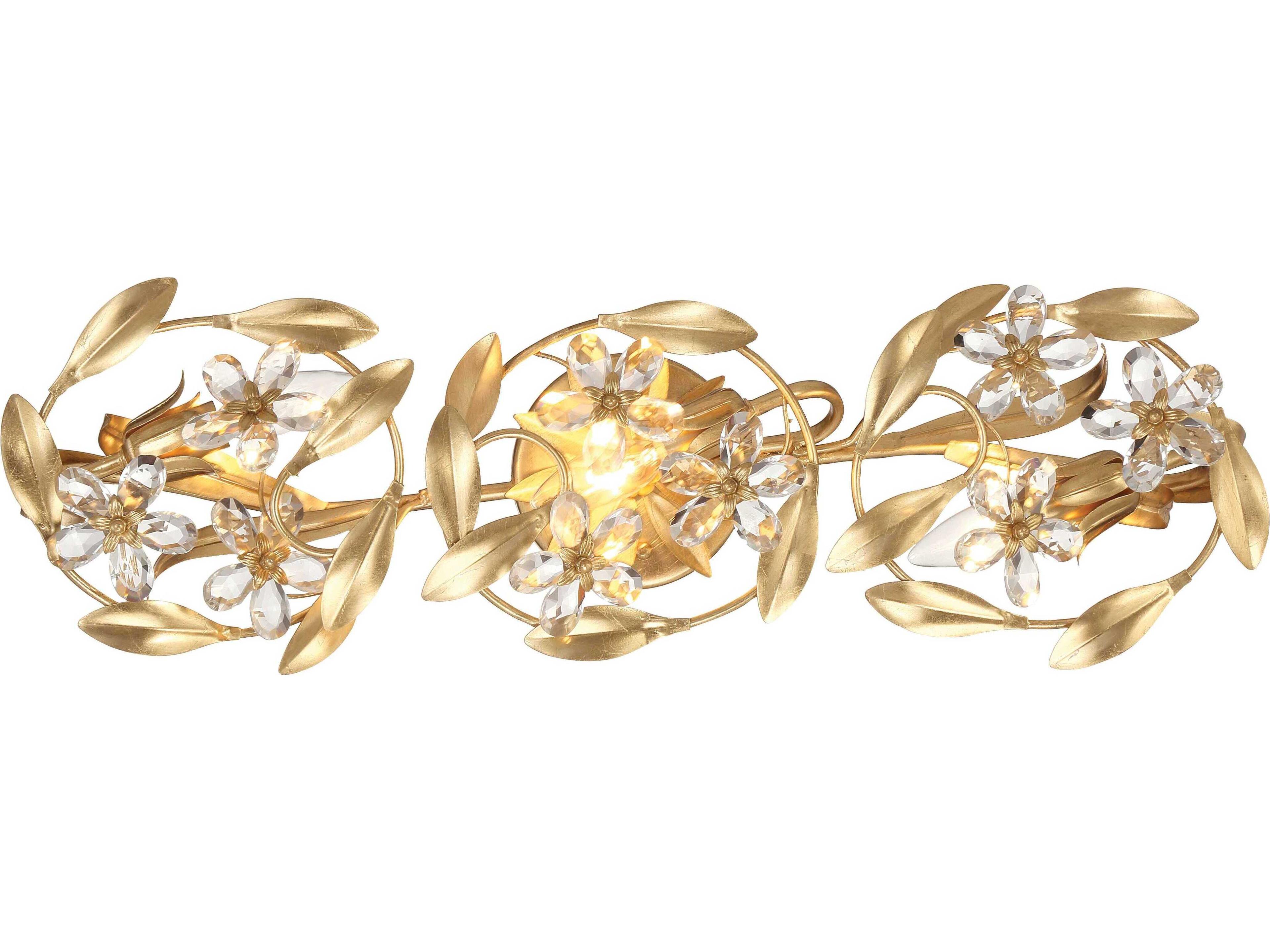 Marselle 3-Light Antique Gold Vanity Light