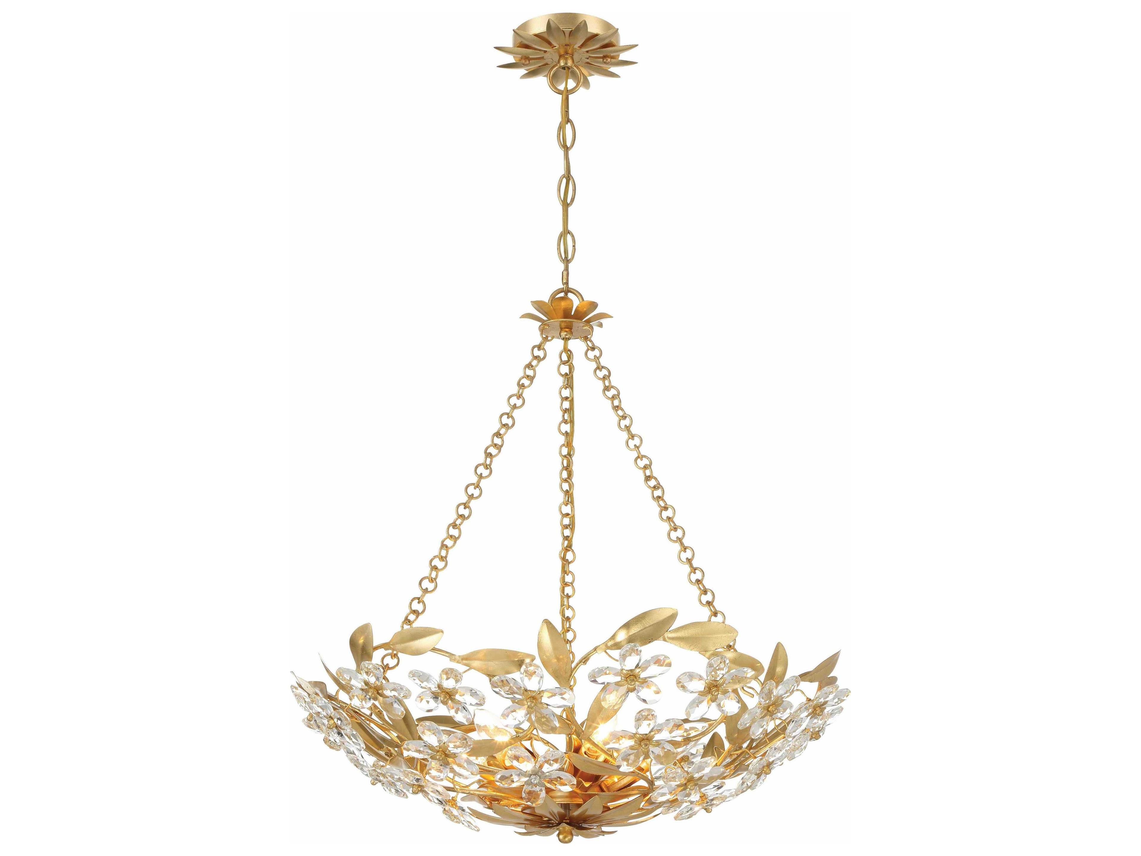 Marselle 6-Light Antique Gold Candelabra Chandelier