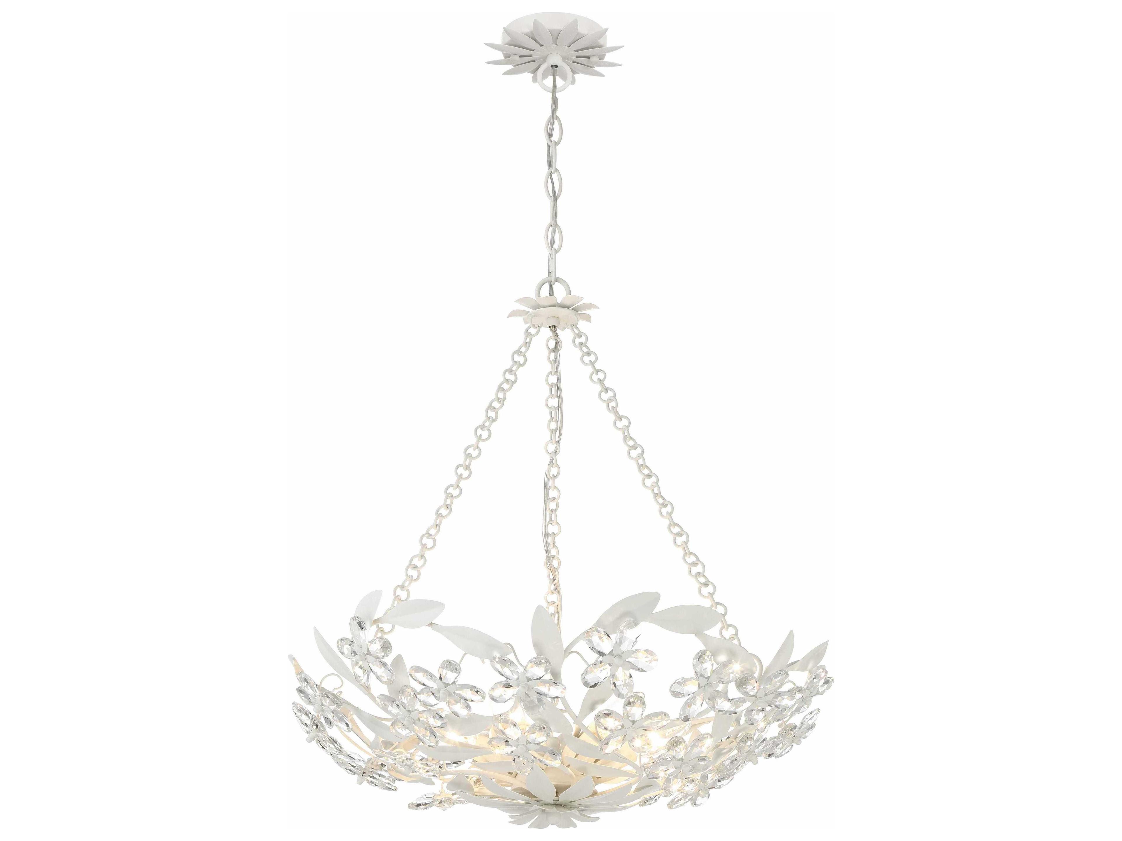 Marselle 6-Light Matte White Candelabra Chandelier