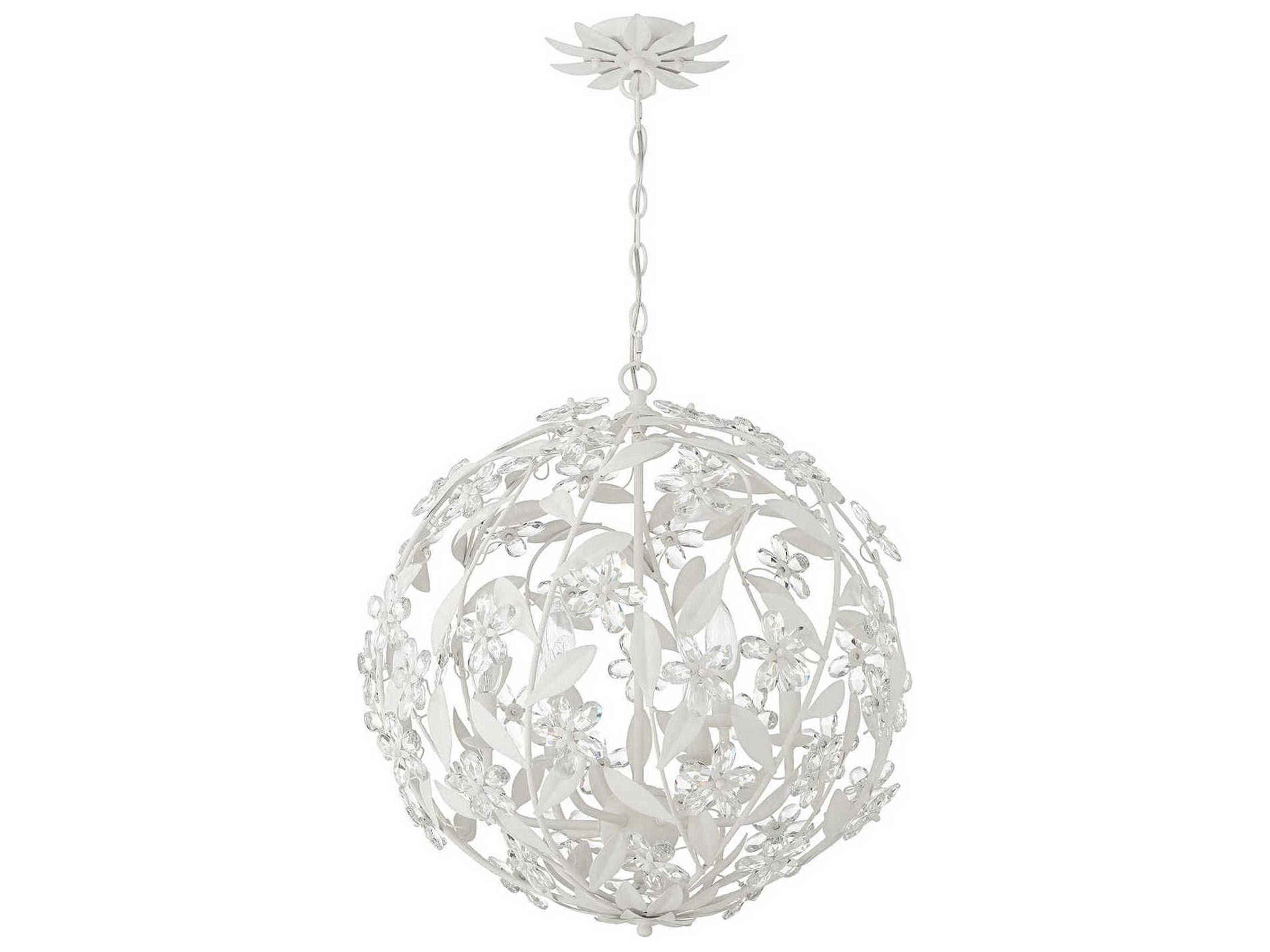 Crystorama Marselle 6-Light Matte White Pendant