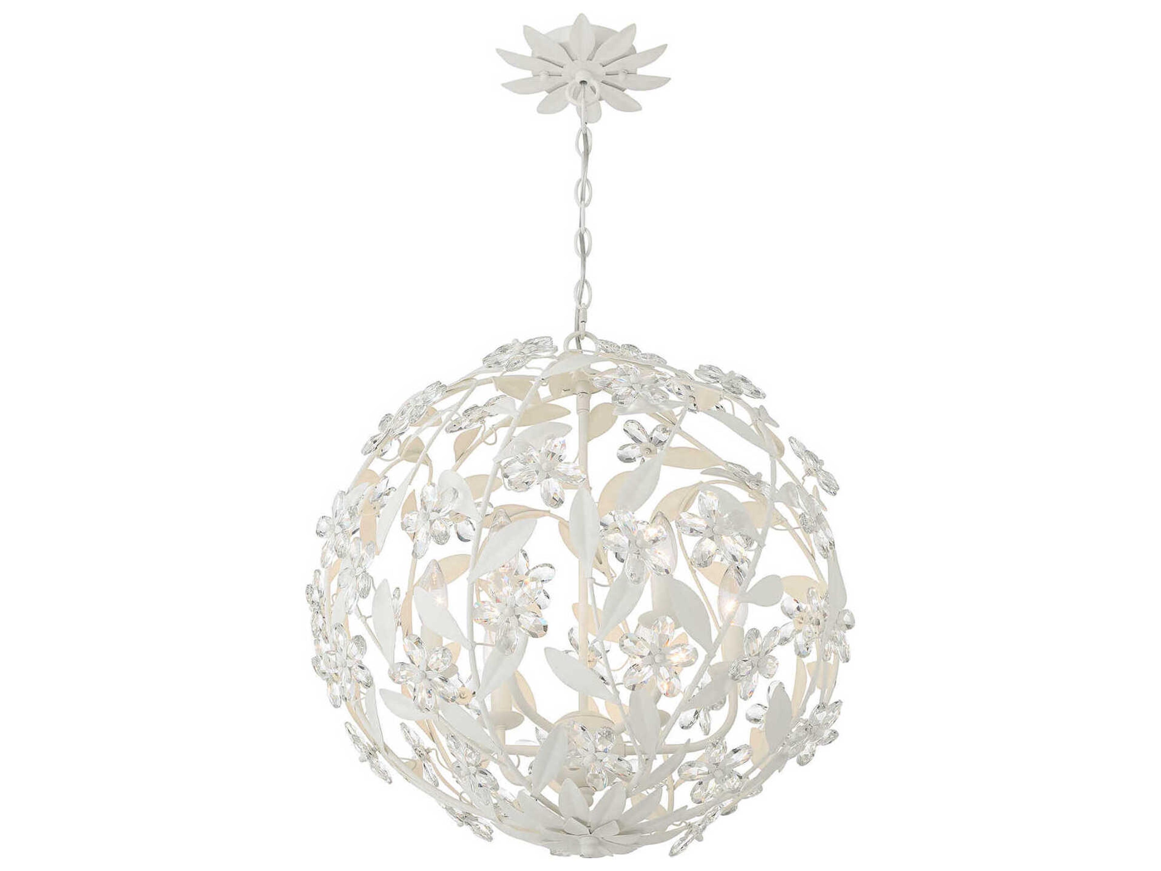 Crystorama Marselle 6-Light Matte White Pendant