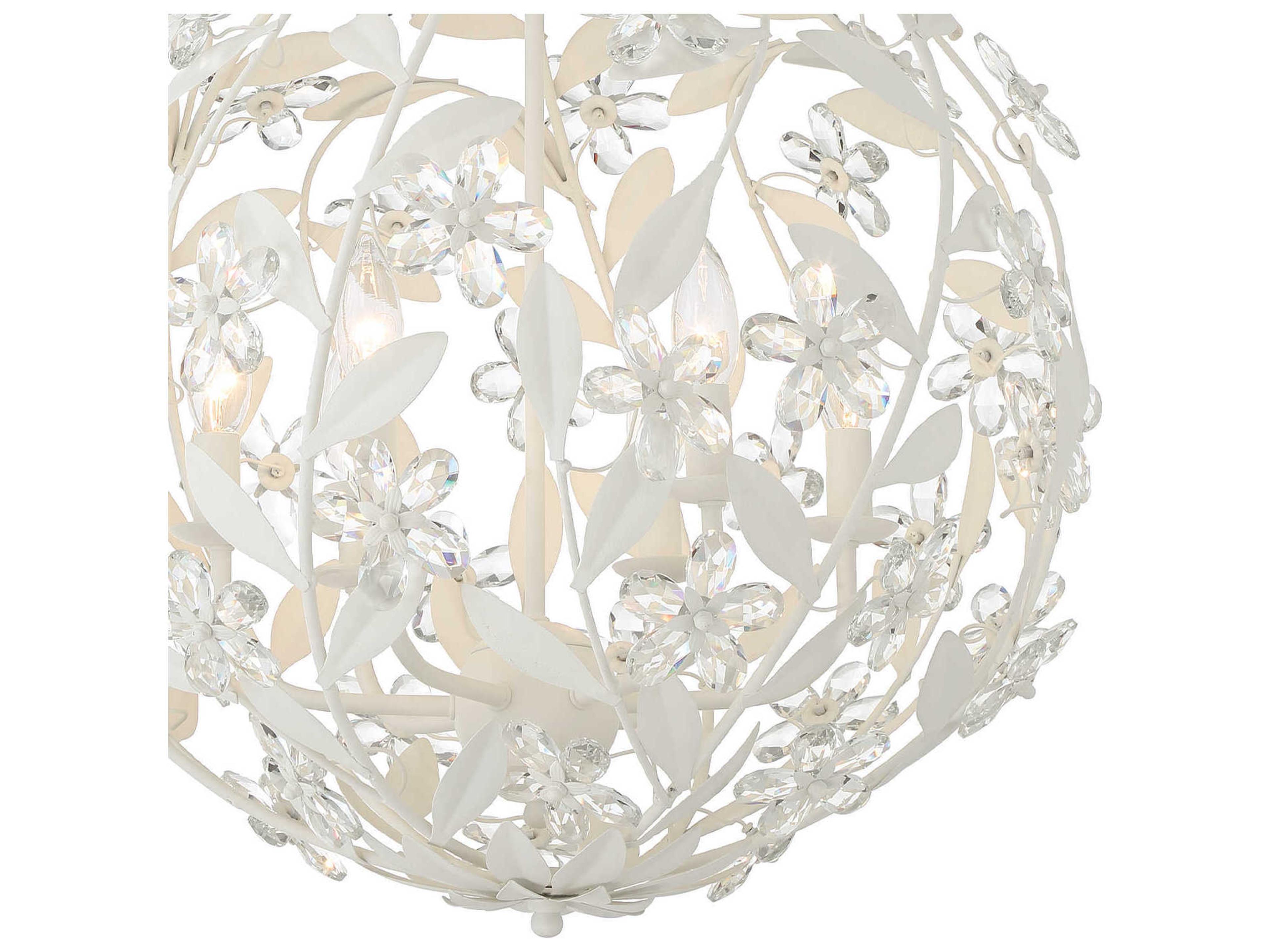 Crystorama Marselle 6-Light Matte White Pendant