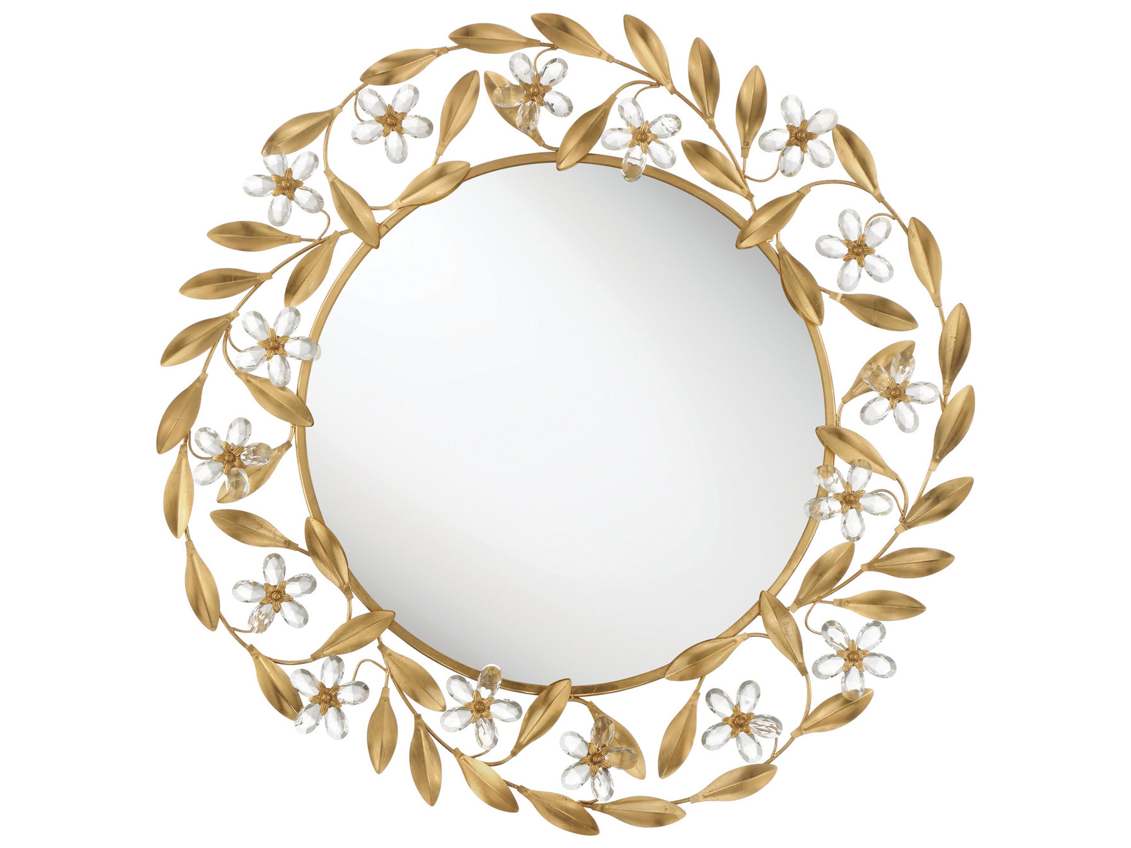 Marselle Gold Wall Mirror Round