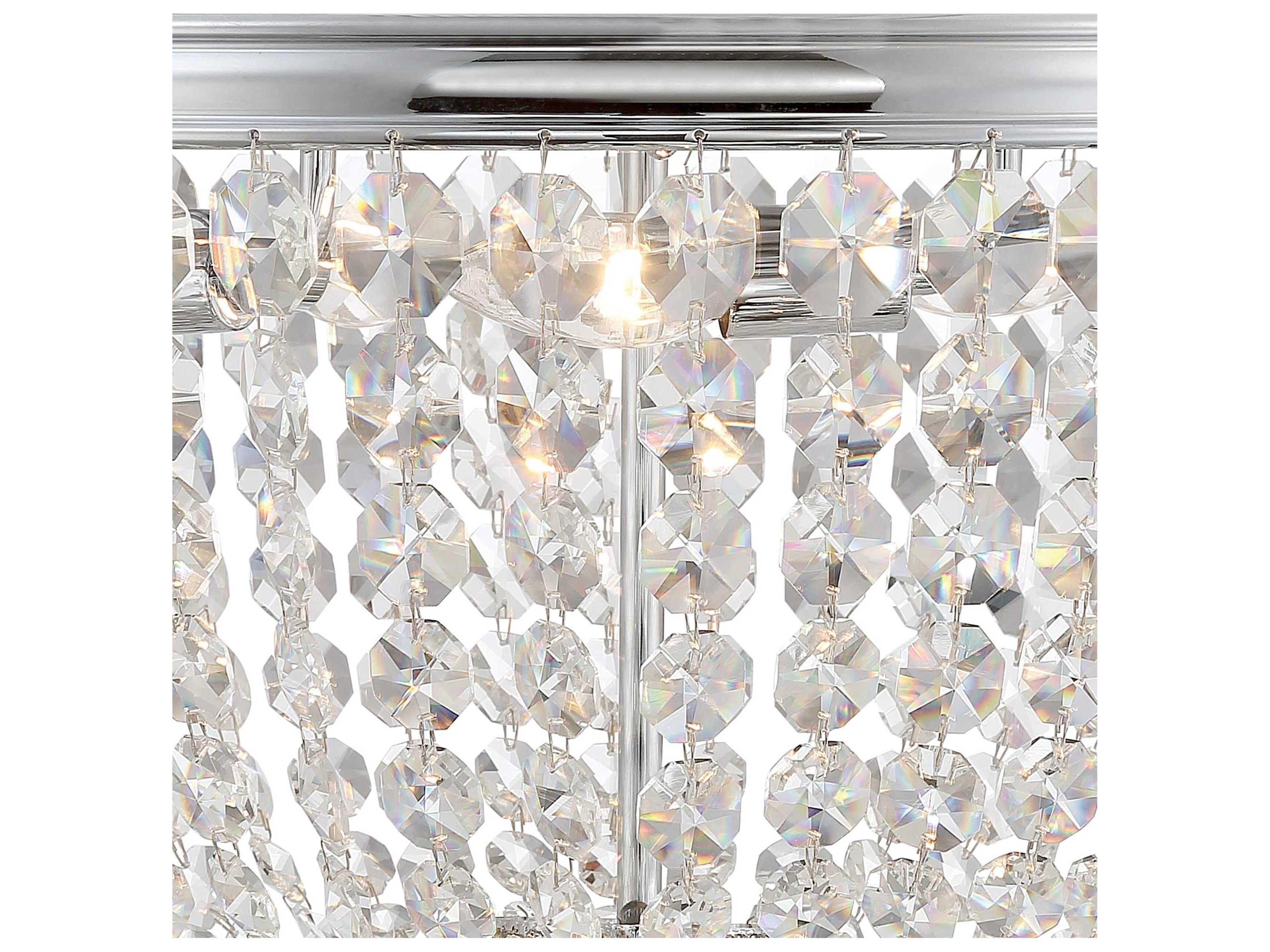 Crystorama Nola 5-Light Polished Chrome Crystal Bowl Flush Mount