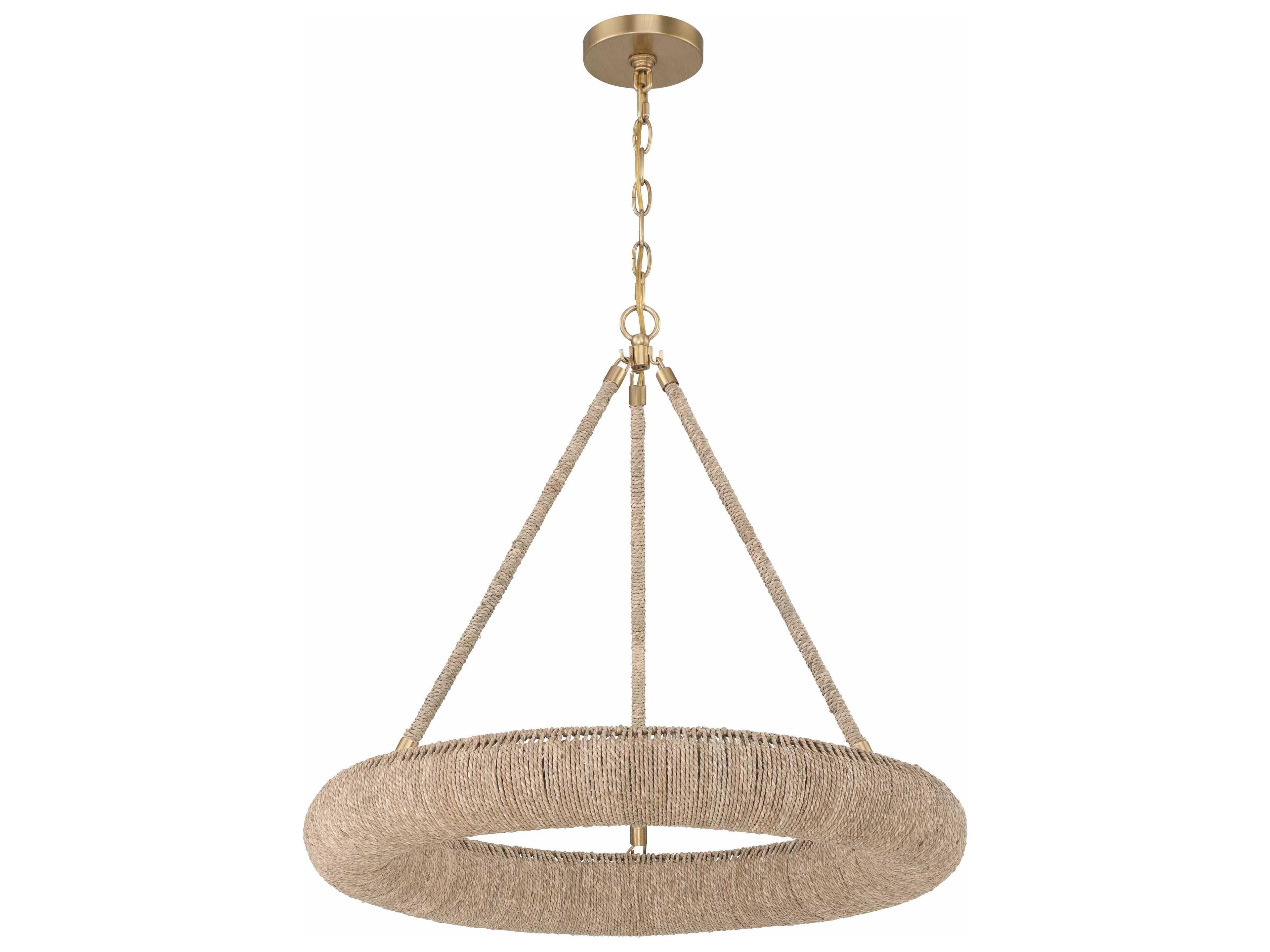 Oakley 6-Light Soft Gold Brown Pendant