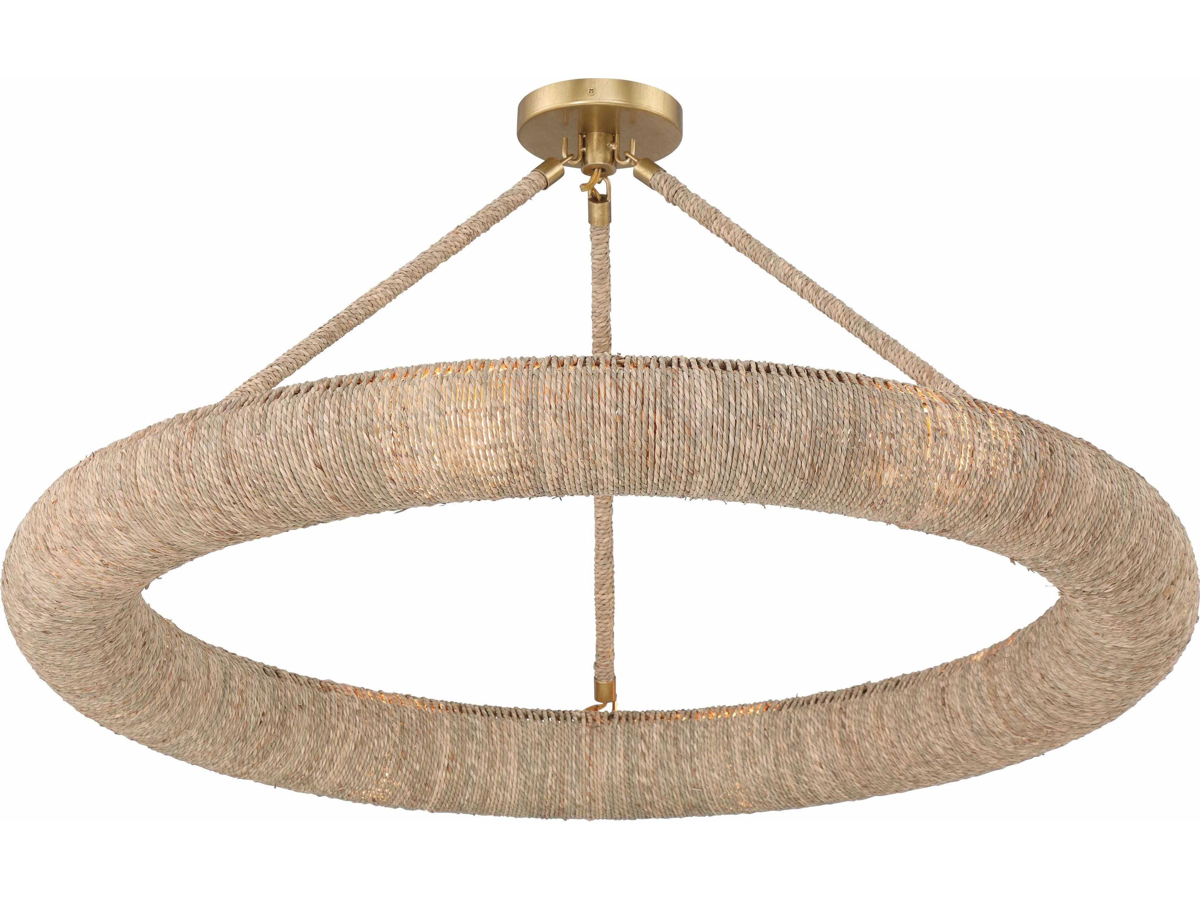 Crystorama Oakley 8-Light Soft Gold Brown Semi Flush Mount