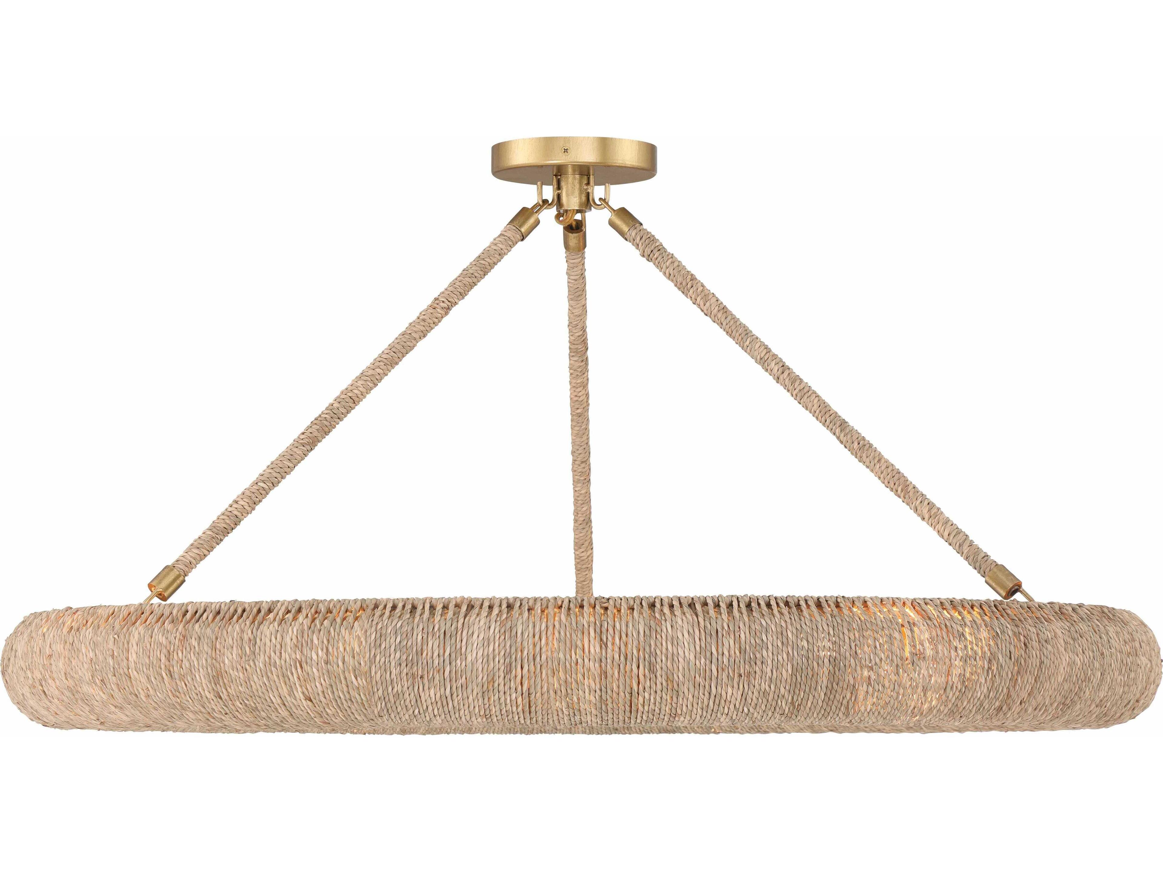 Crystorama Oakley 8-Light Soft Gold Brown Semi Flush Mount