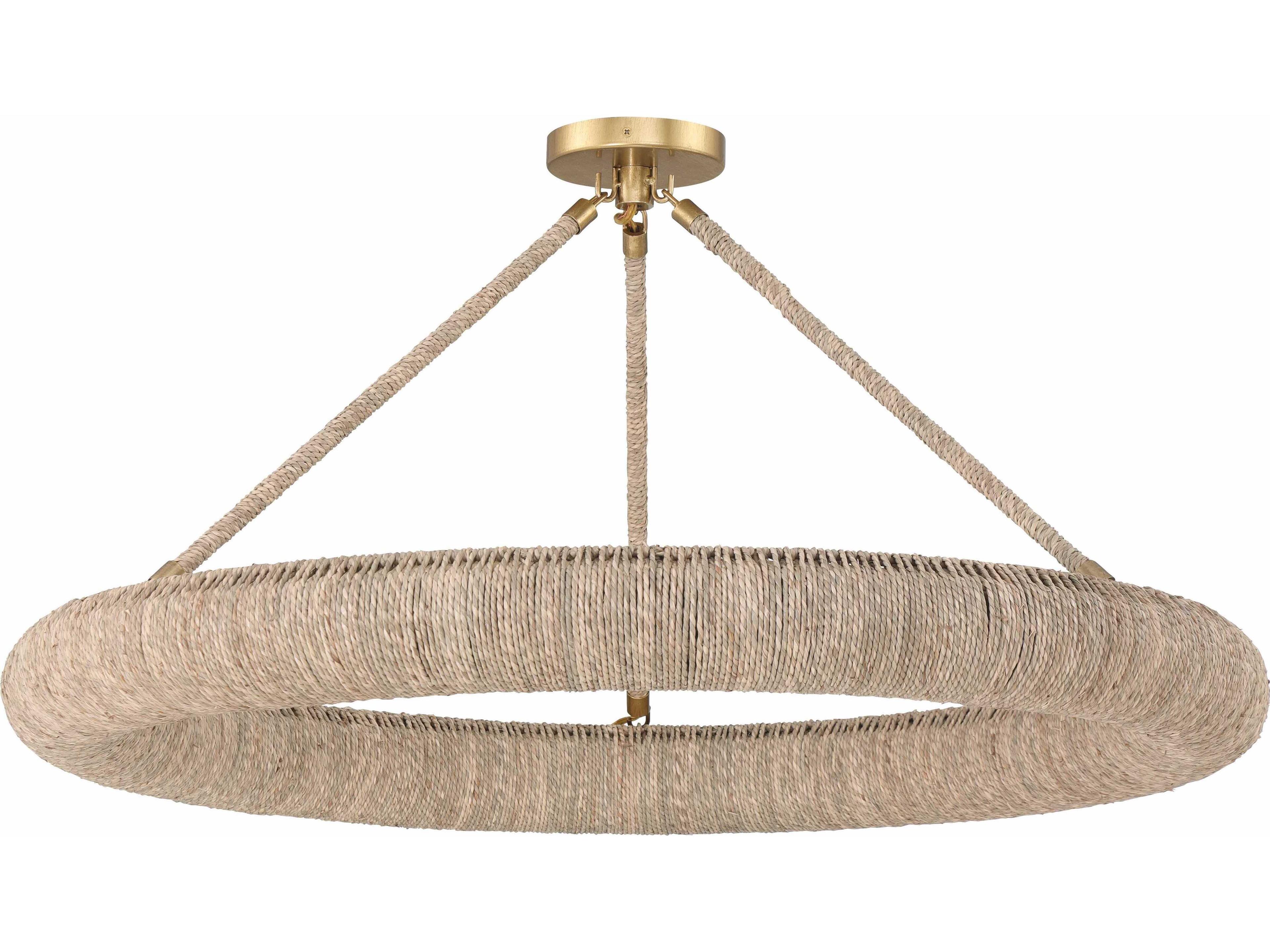 Crystorama Oakley 8-Light Soft Gold Brown Semi Flush Mount