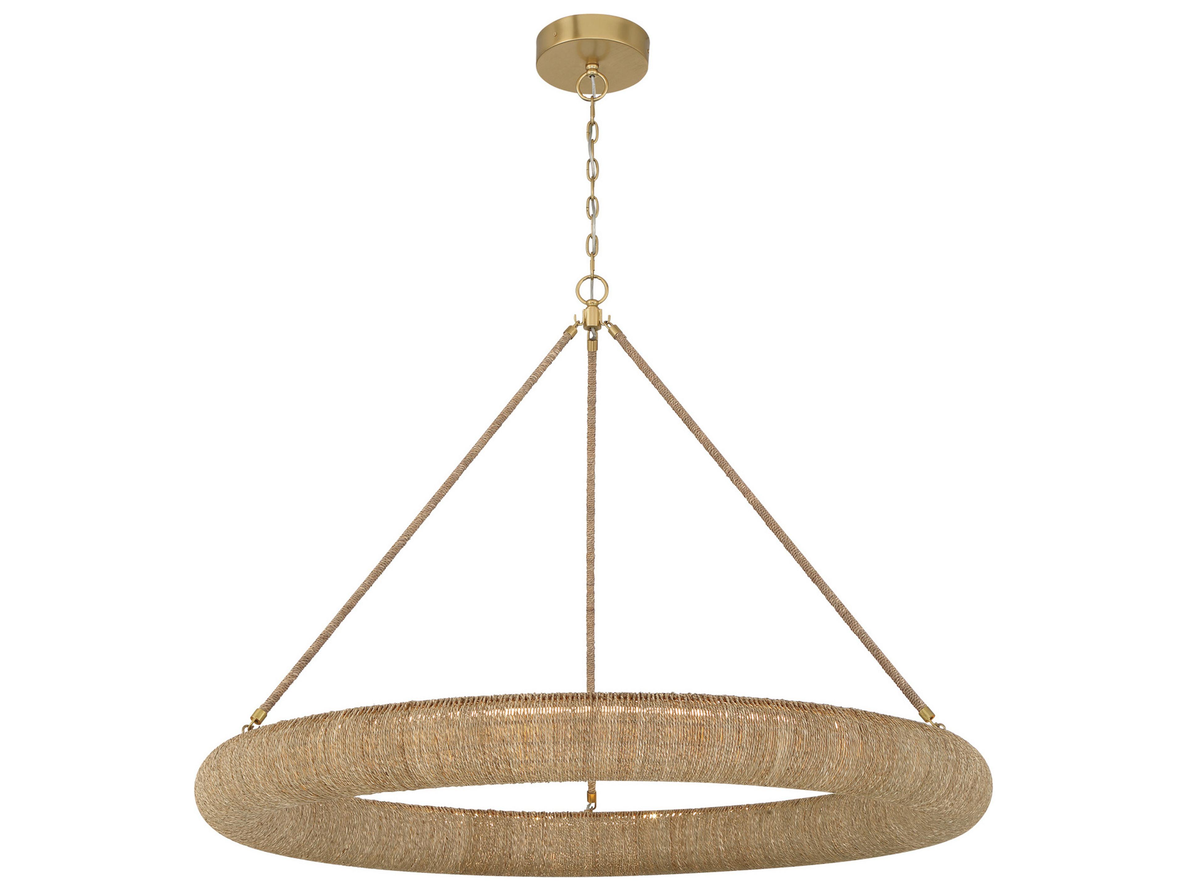 Oakley 1-Light Tan Brown Round Pendant