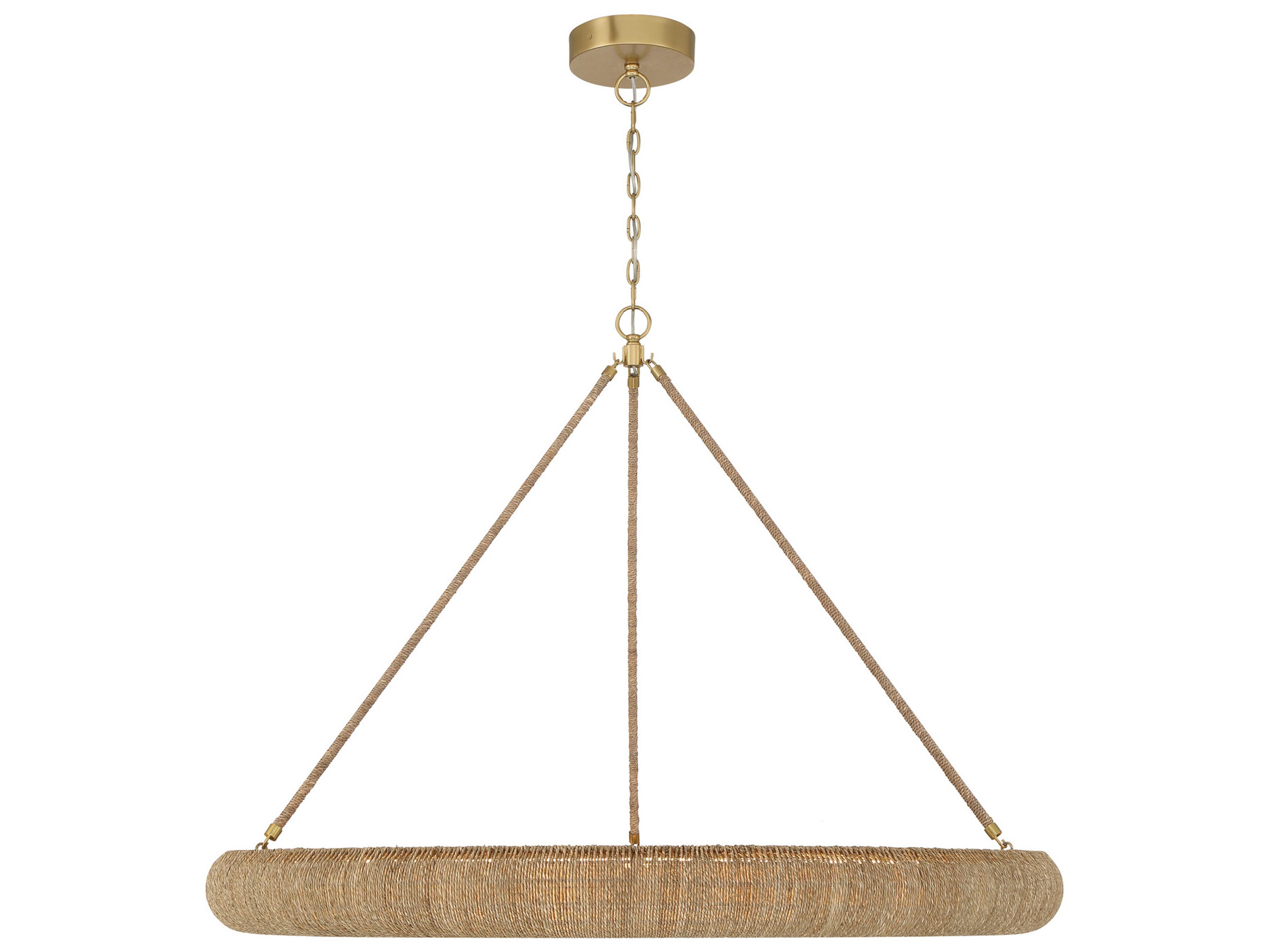 Crystorama Oakley 1-Light Tan Brown Round Pendant