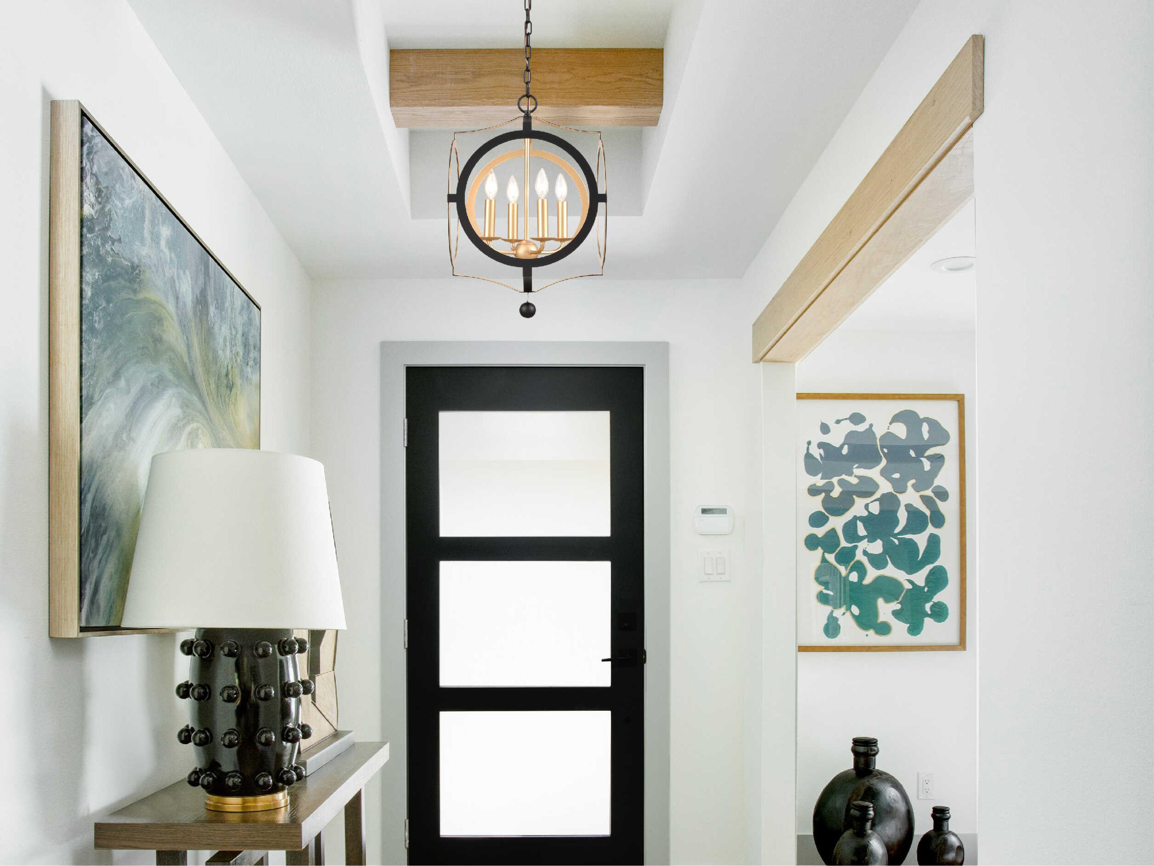 Crystorama Odelle 4-Light Gold Candelabra Chandelier