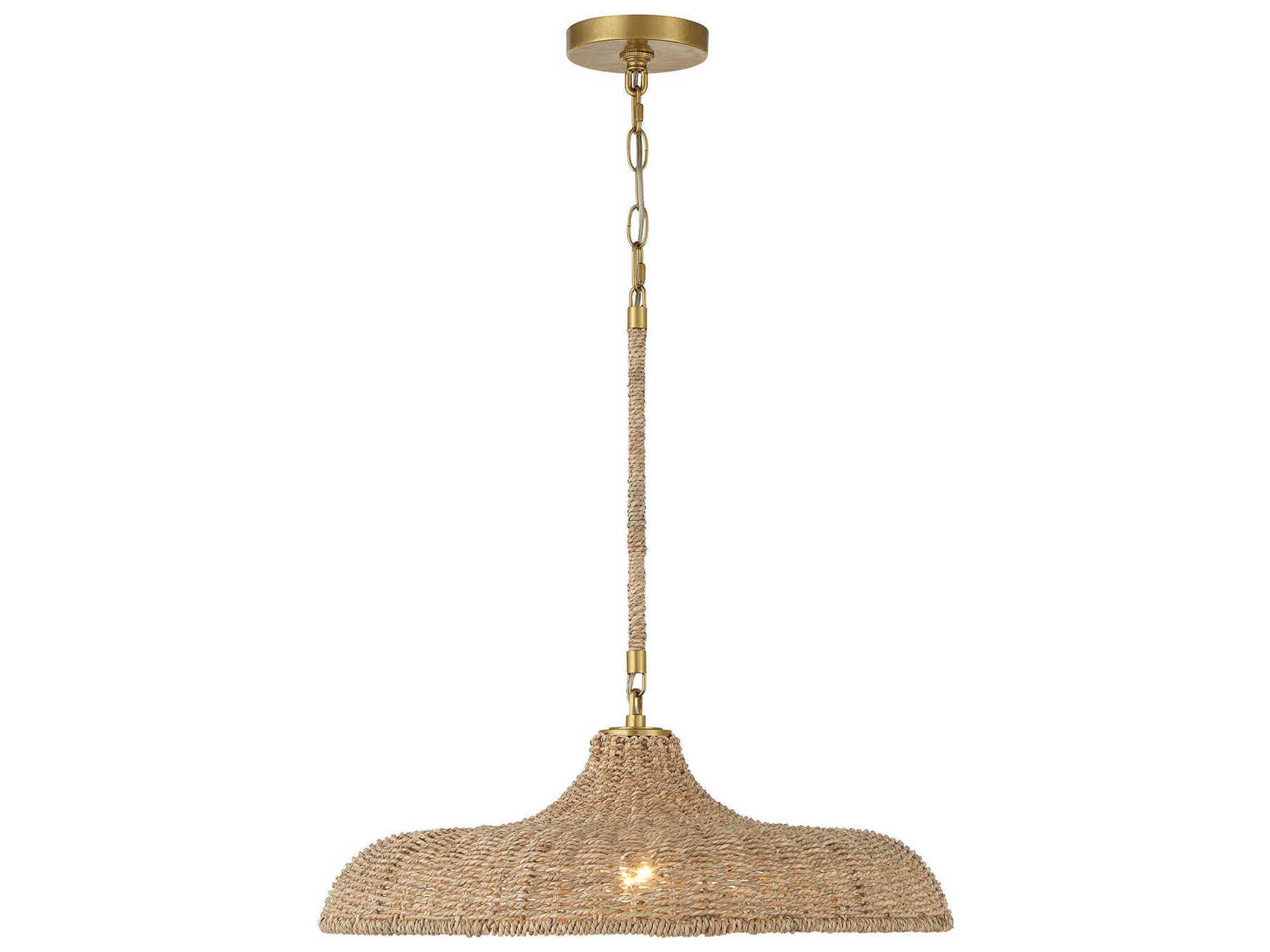 Crystorama Odessa 1-Light Soft Gold Brown Pendant