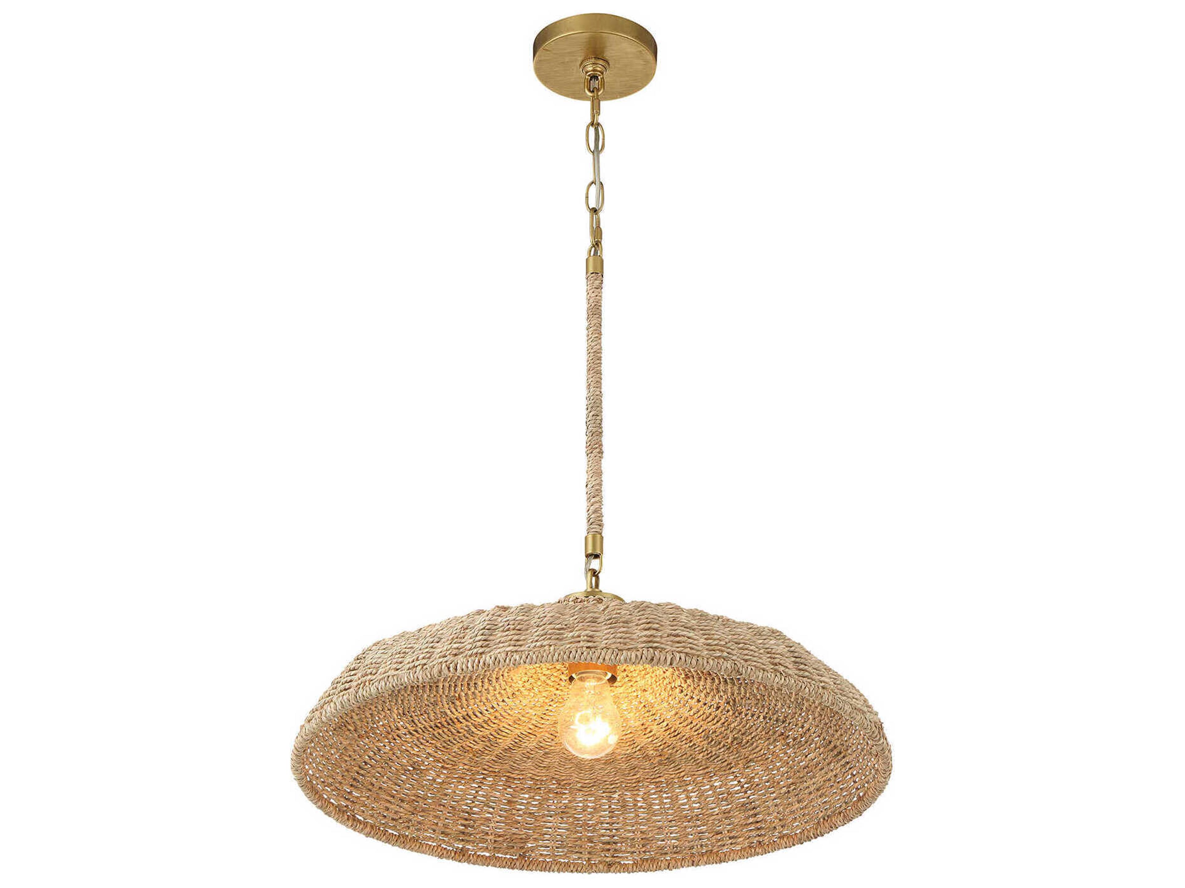 Crystorama Odessa 1-Light Soft Gold Brown Pendant