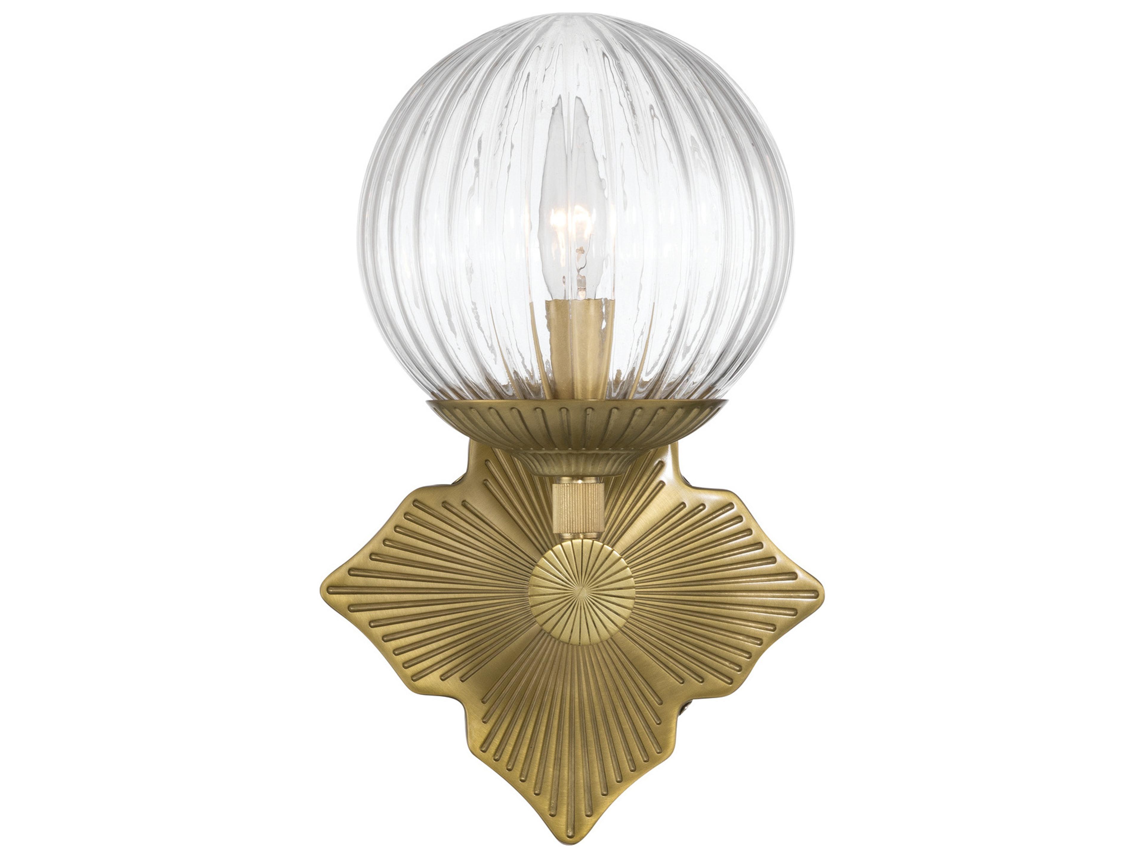 Crystorama Orly 1-Light Gold Wall Sconce