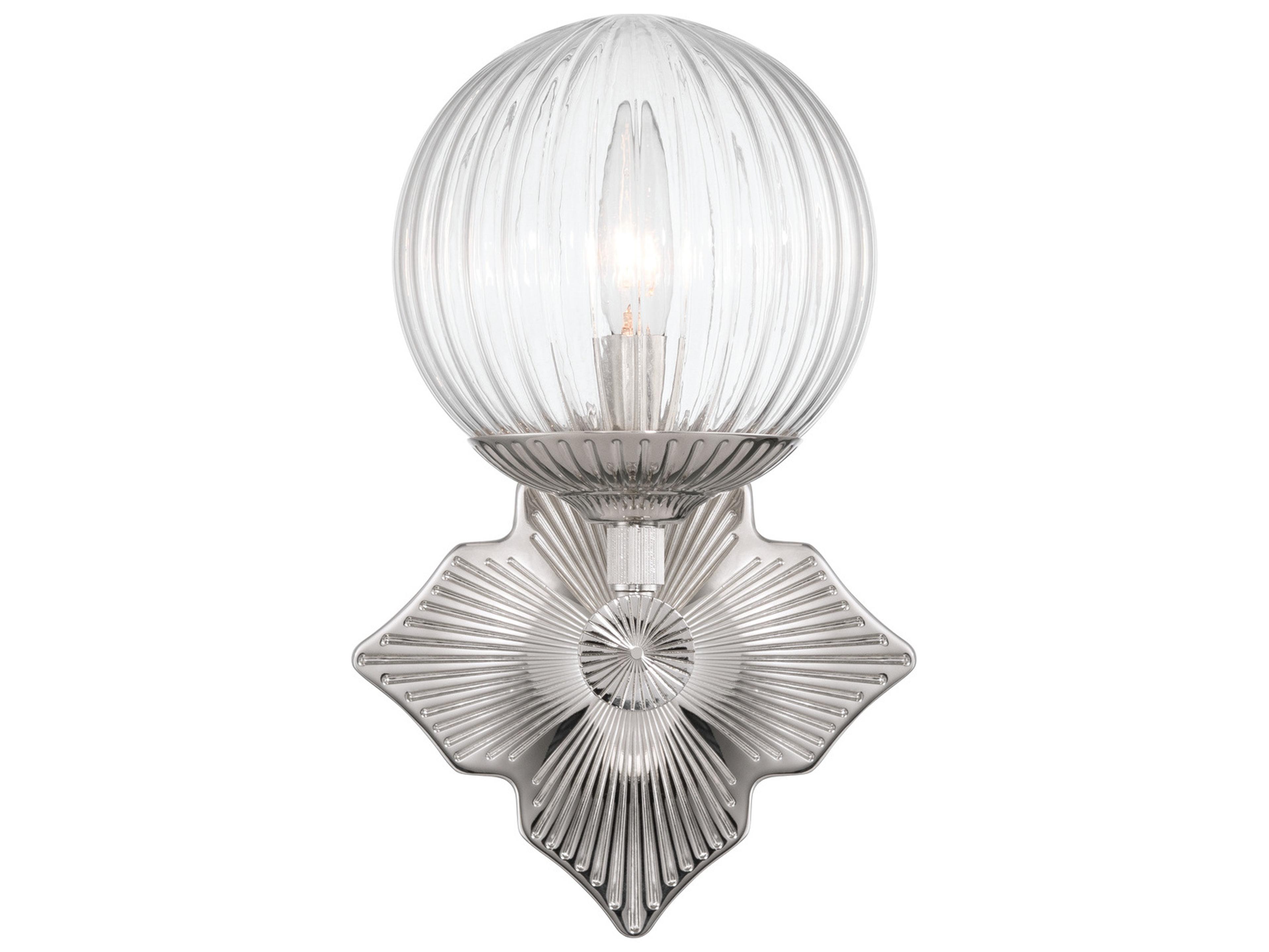 Crystorama Orly 1-Light Silver Wall Sconce