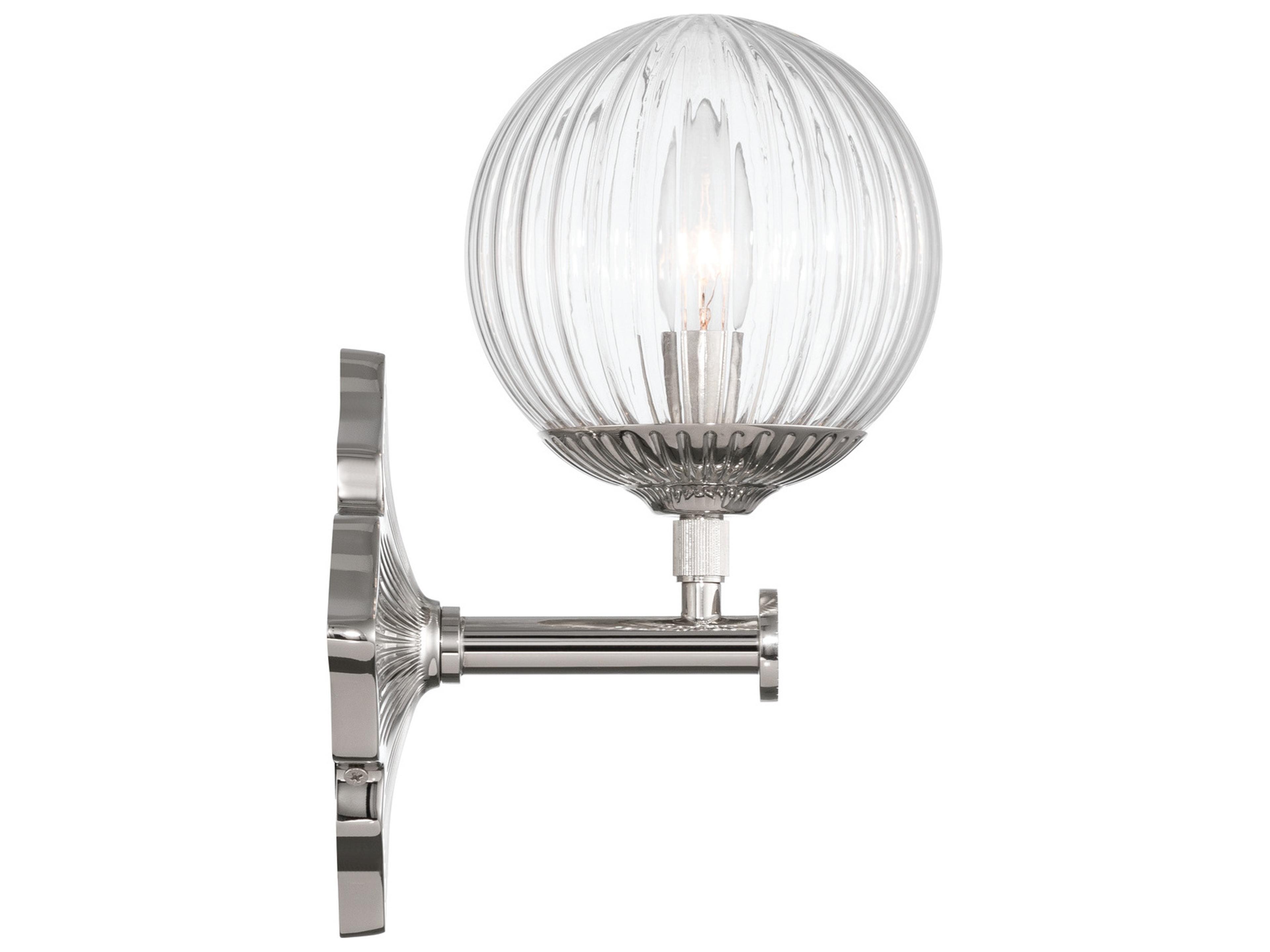 Crystorama Orly 1-Light Silver Wall Sconce