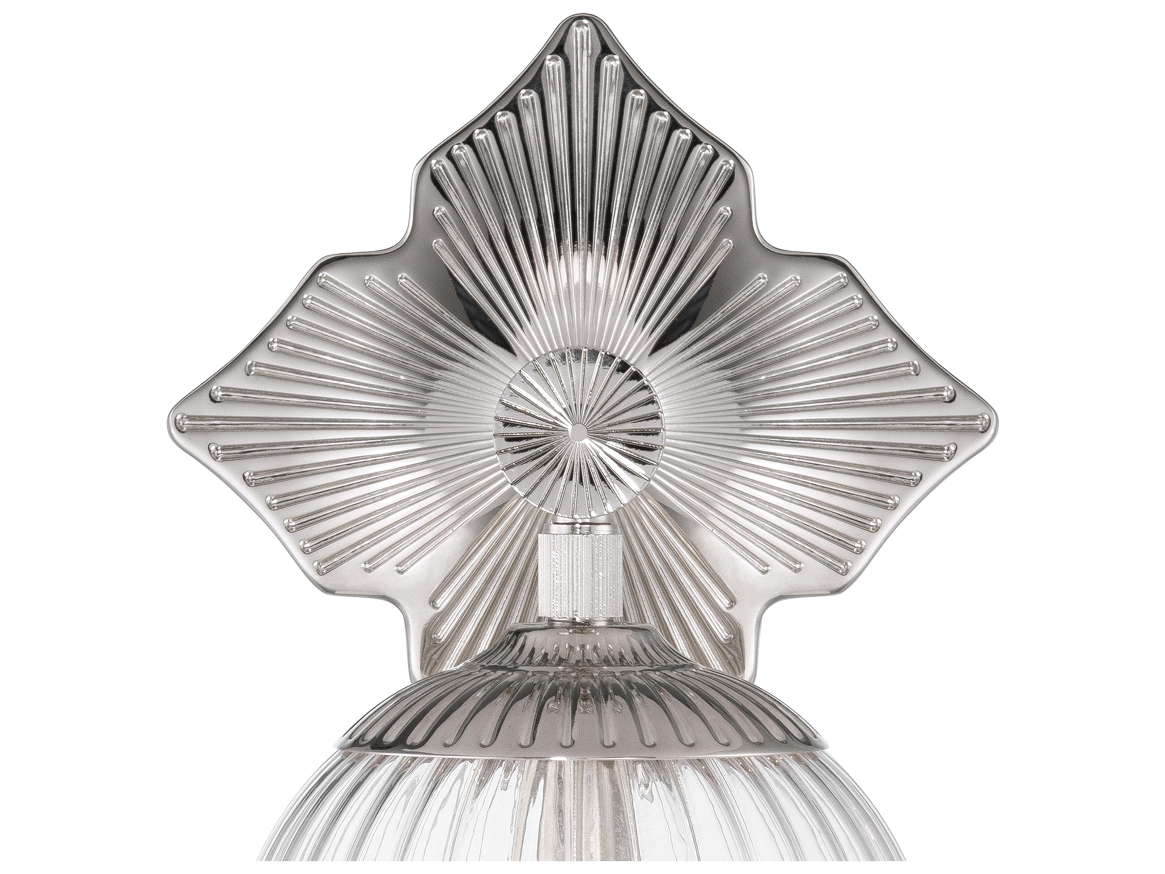 Crystorama Orly 1-Light Silver Wall Sconce