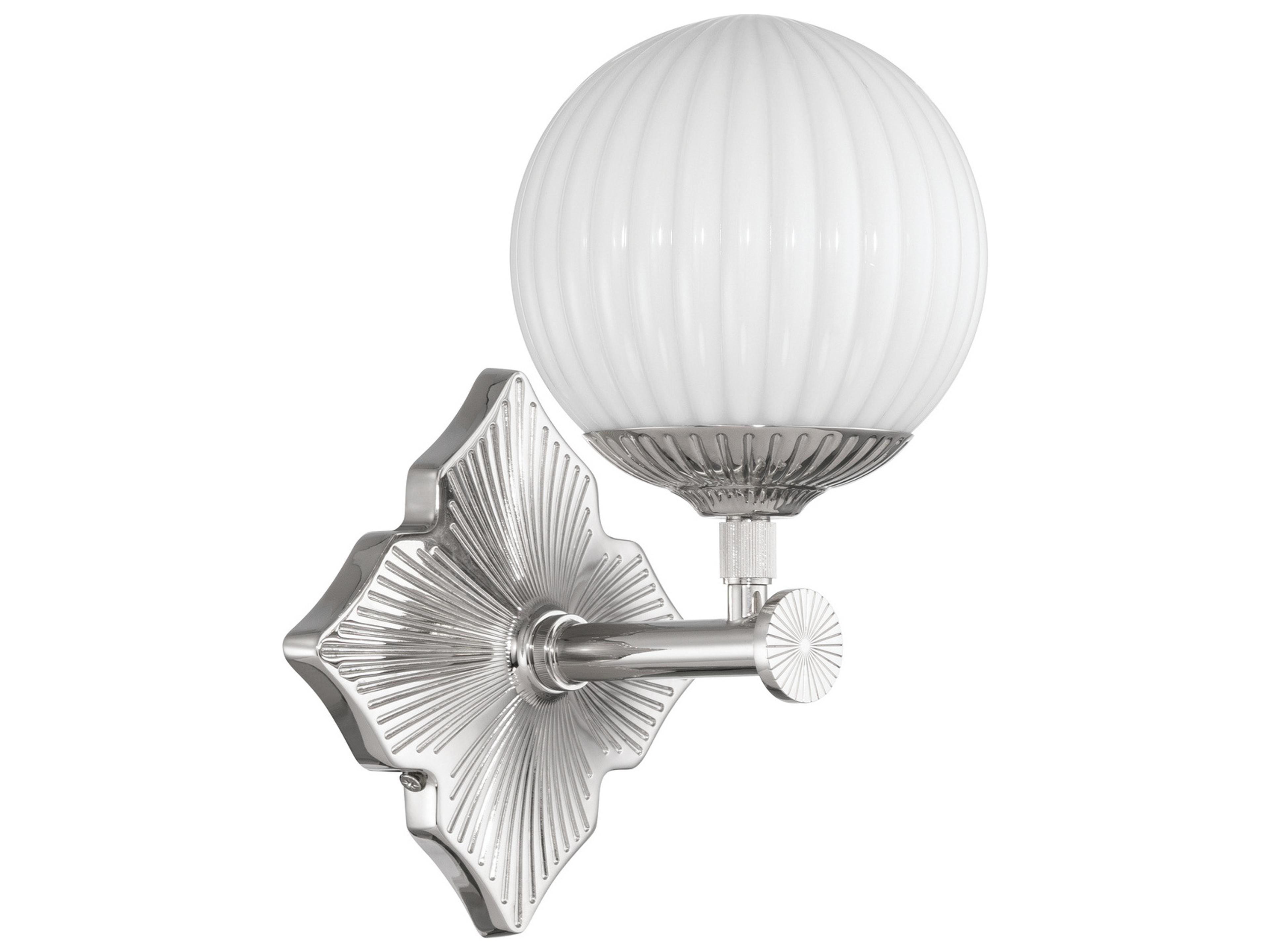 Crystorama Orly 1-Light Silver Wall Sconce