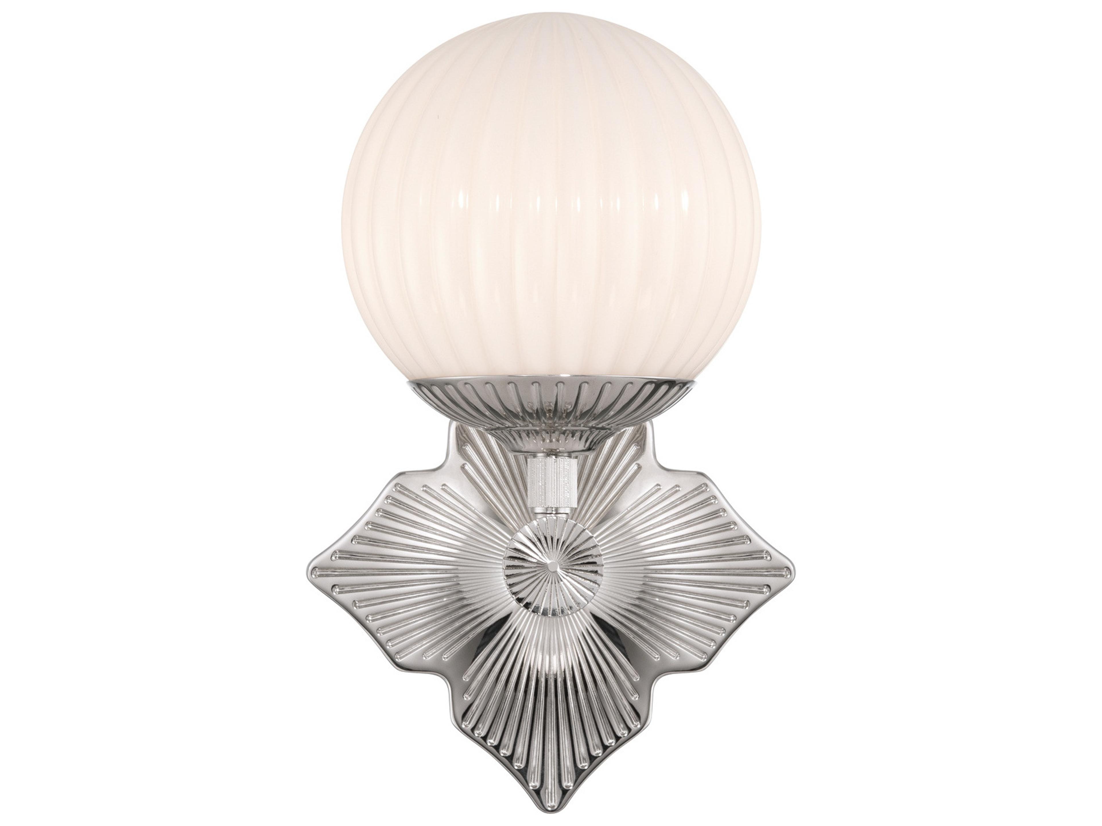 Crystorama Orly 1-Light Silver Wall Sconce