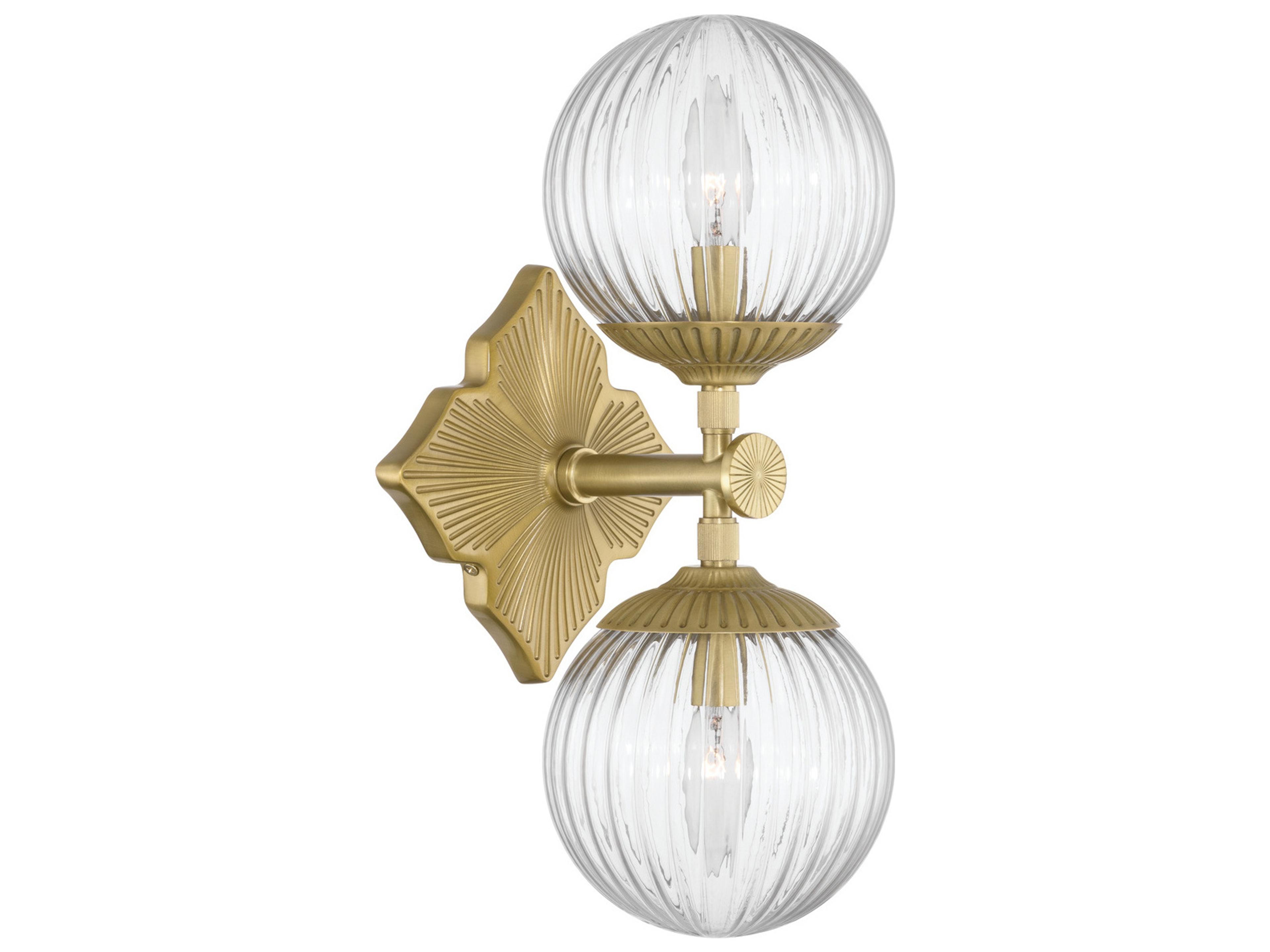 Orly 2-Light Gold Wall Sconce