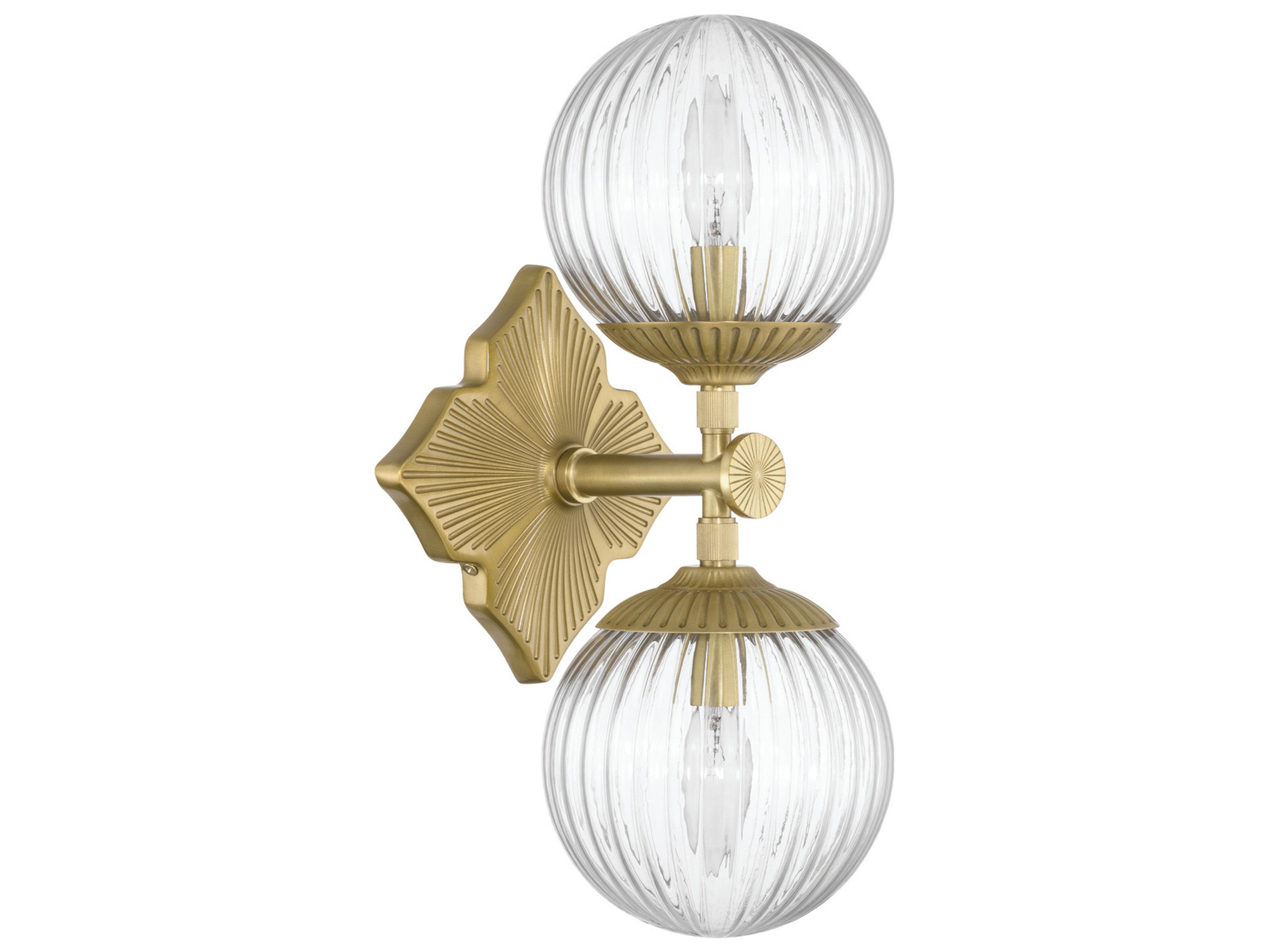 Crystorama Orly 2-Light Gold Wall Sconce