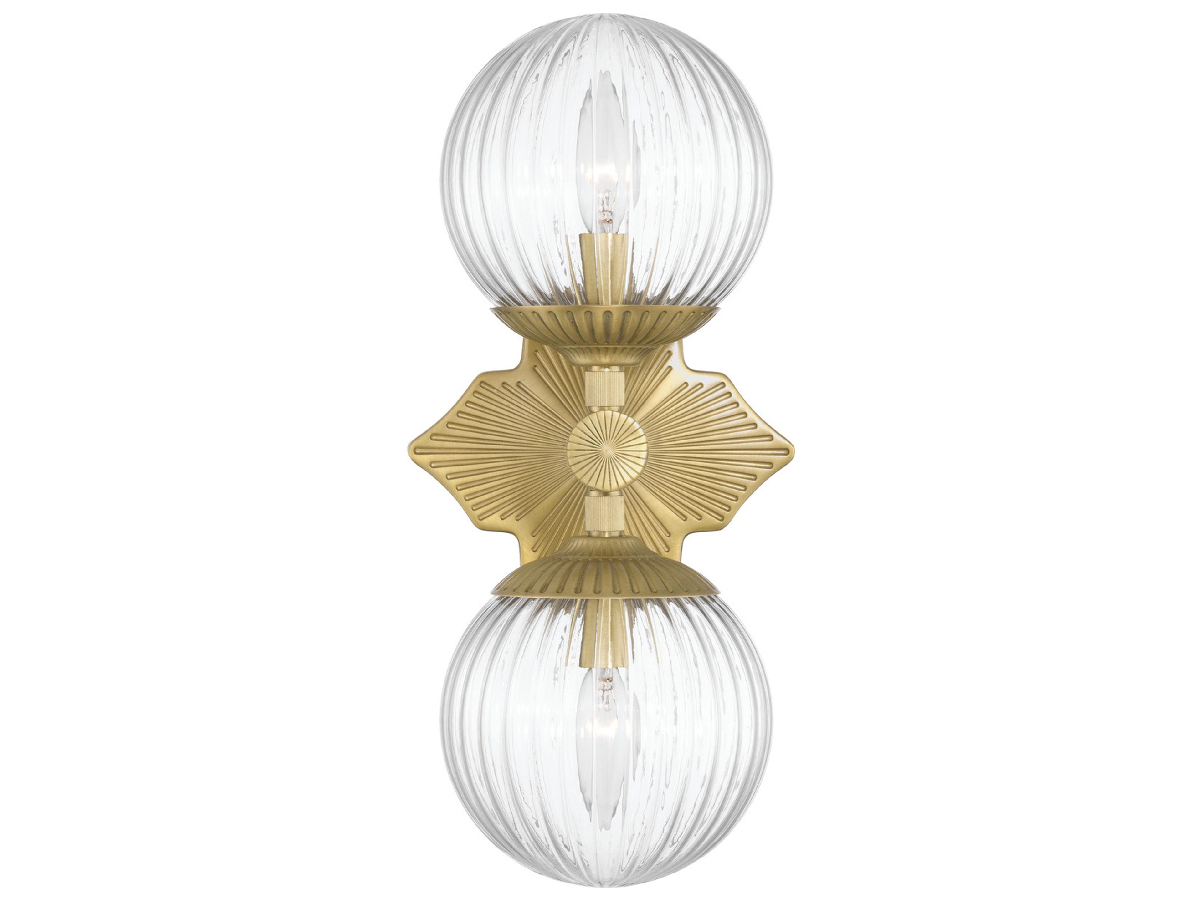 Crystorama Orly 2-Light Gold Wall Sconce
